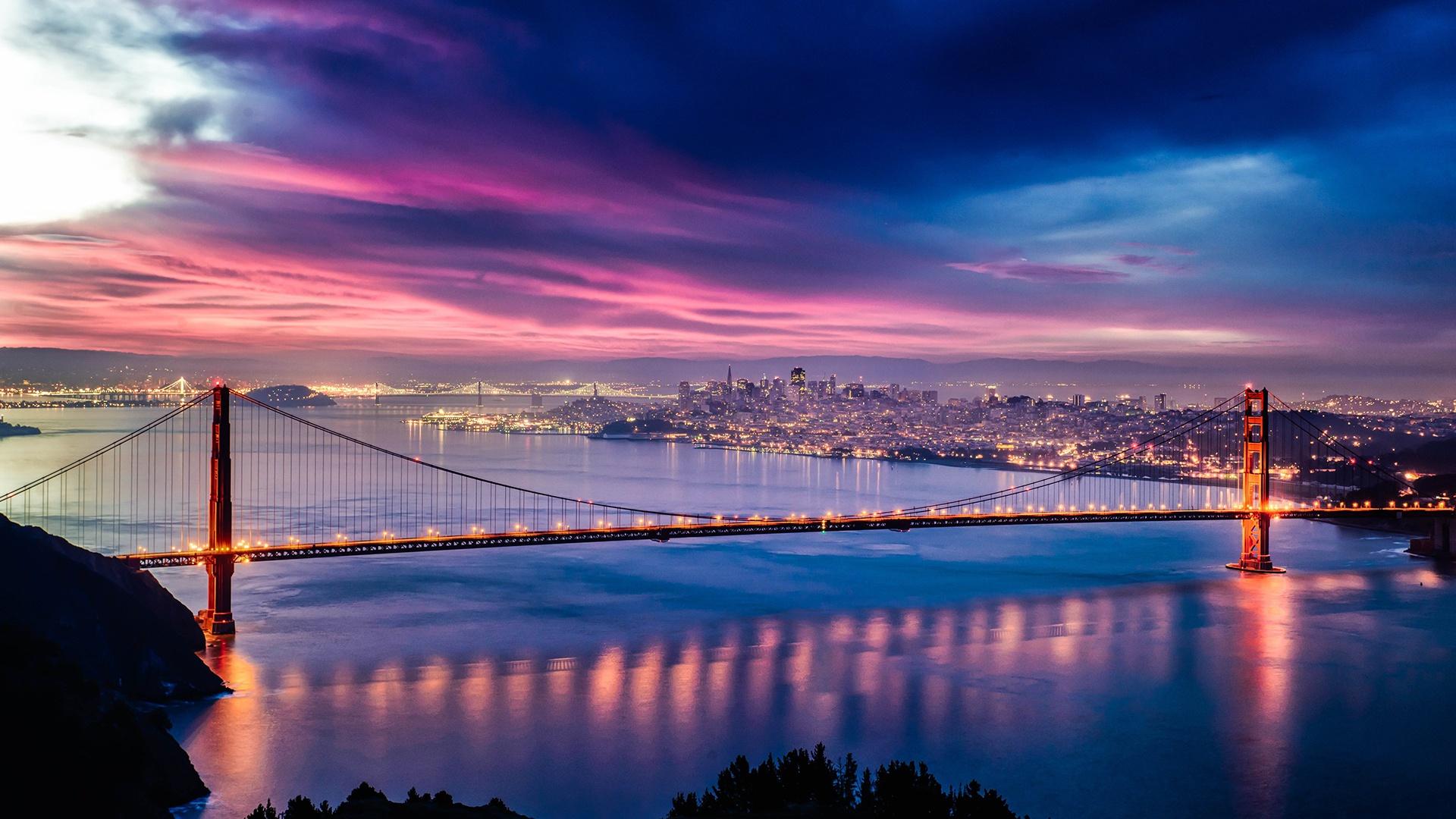 1920x1080 Golden Gate HD Wallpaper