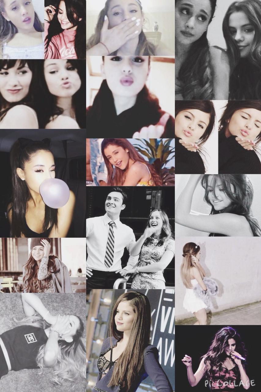853x1280 Blair, Chuck, And Collage Image Gomez Ariana Grande Collage