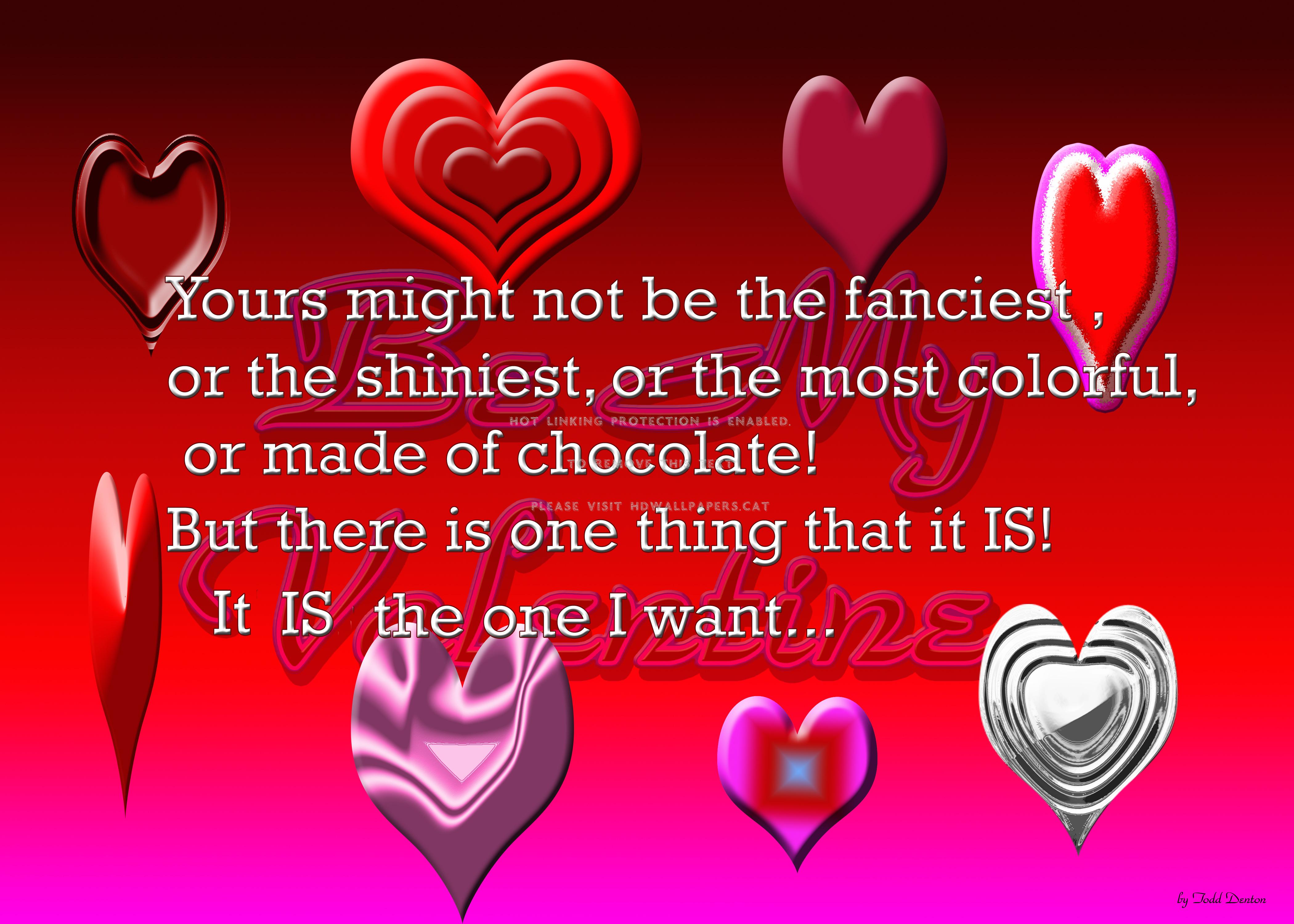 4200x3000 be my valentine day wallpaper and text 3D cg
