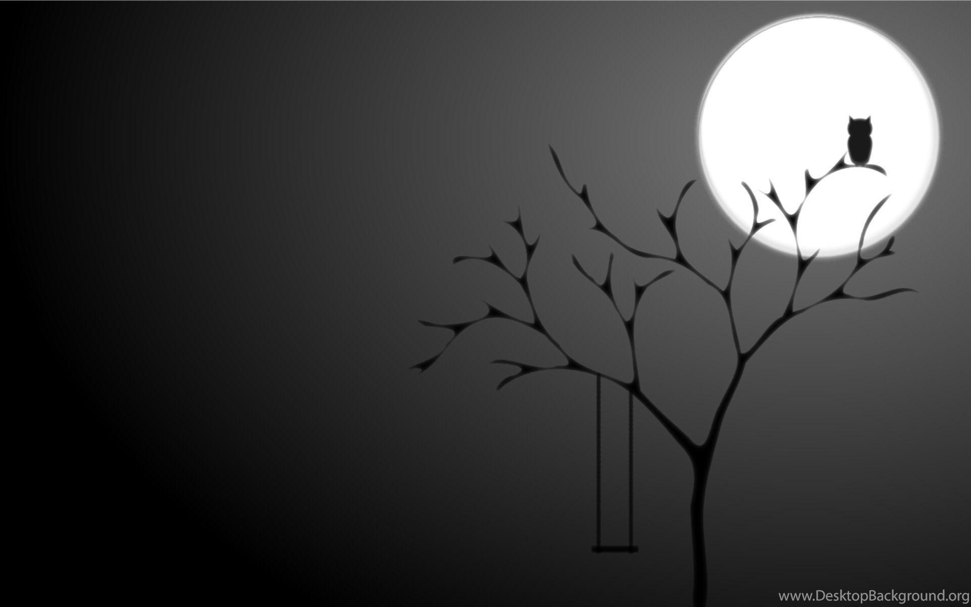 1920x1200 Owl Moon, Trees, Minimalistic, 1920x1200 HD Wallpaper And FREE. Desktop Background