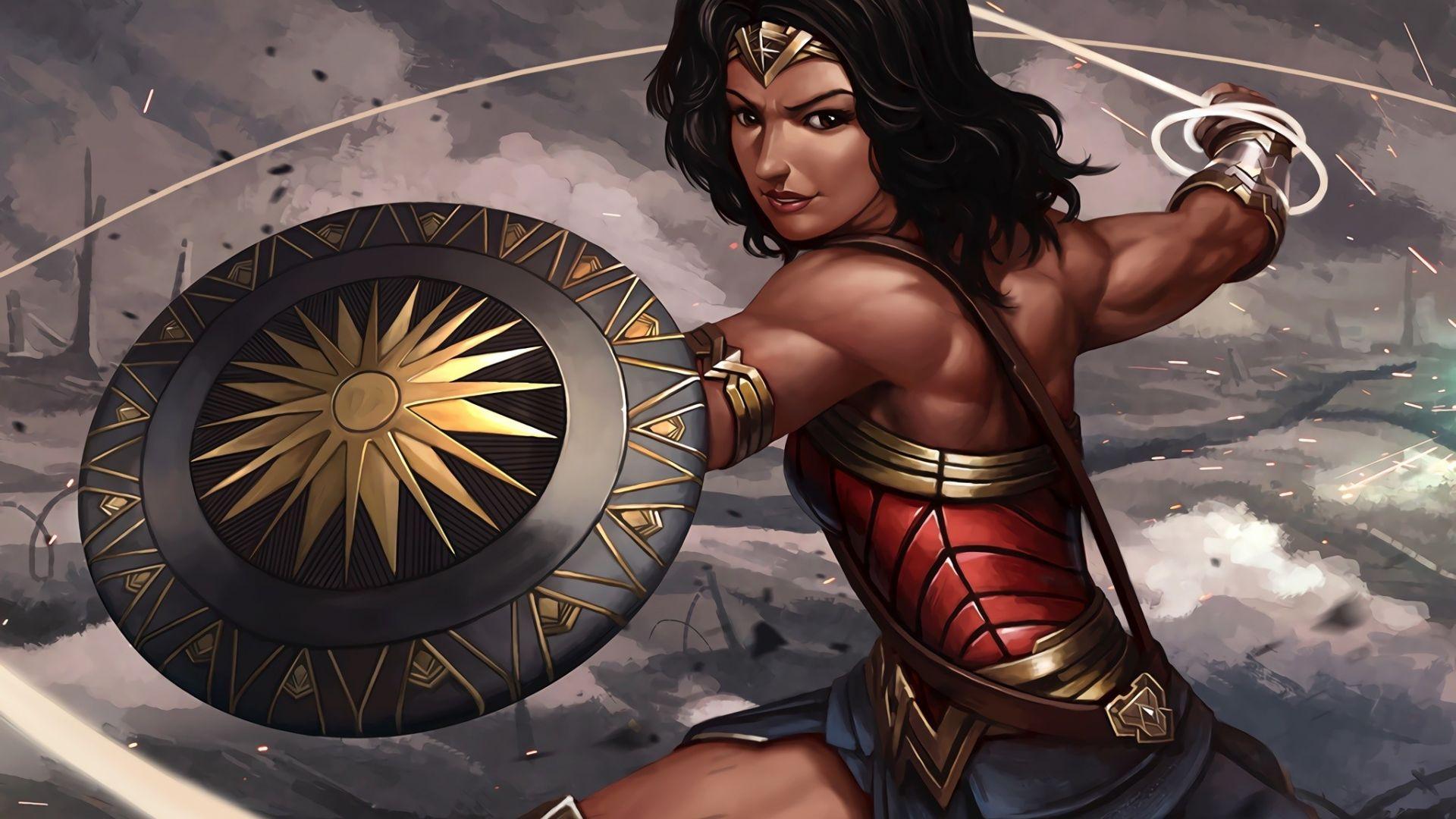 1920x1080 Desktop Wallpaper Wonder Woman, Superhero, Art, HD Image, Picture, Background, D19513
