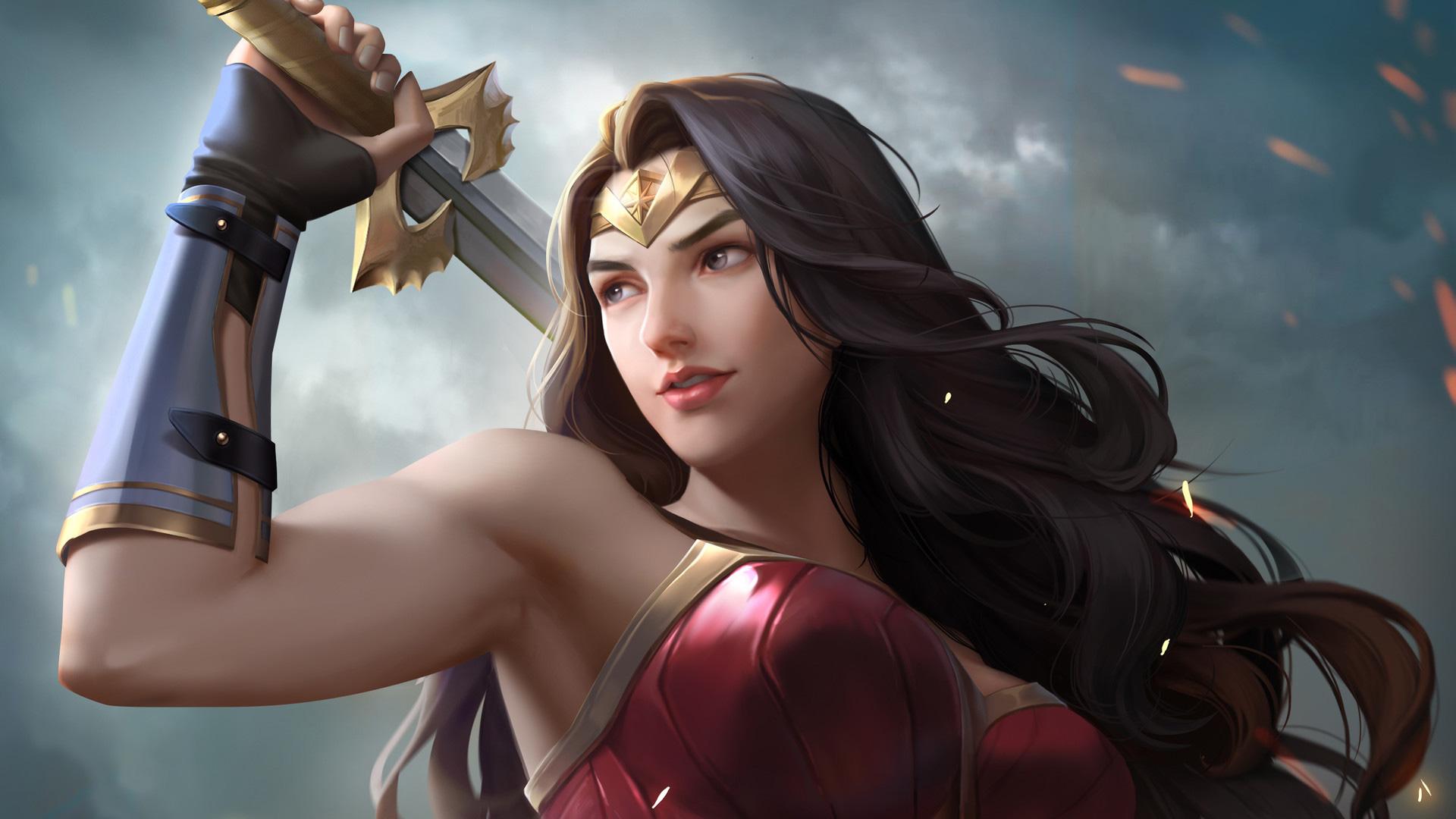 1920x1080 Wonder Woman Artwork 2018 Latest 1600x1200 Resolution HD 4k Wallpaper, Image, Background, Photo and Picture