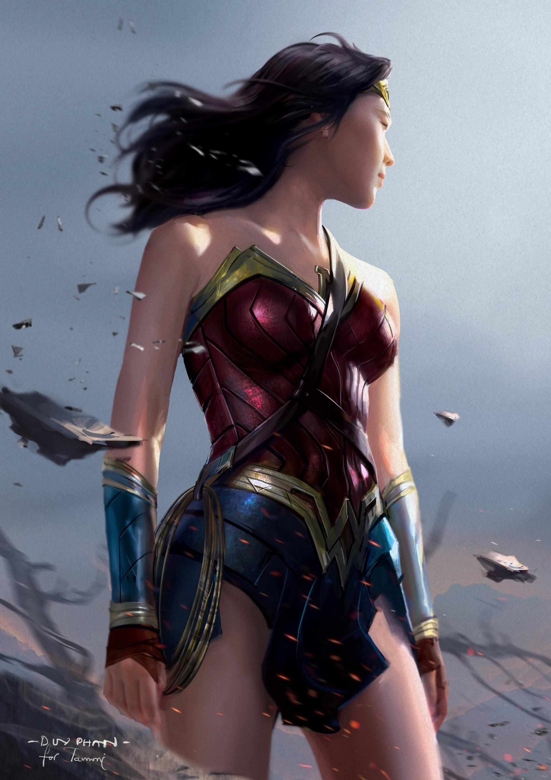 1920x2716 #fantasy art, #Wonder Woman, #magic, wallpaper HD Wallpaper