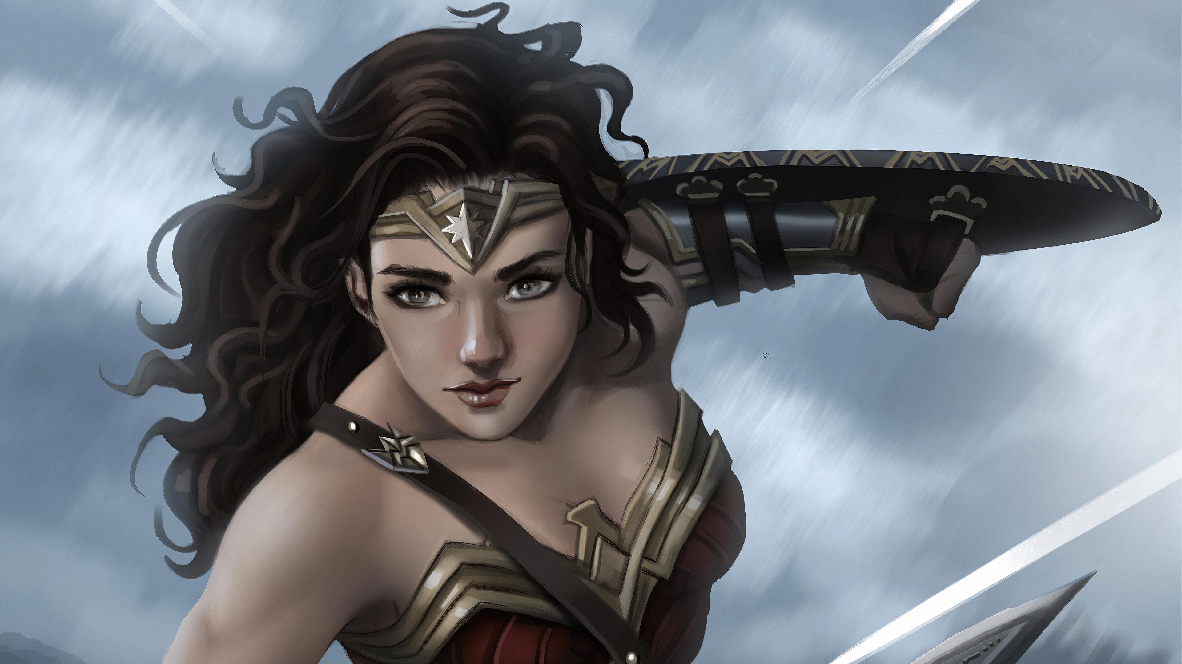 3840x2160 Wallpaper 4k Wonder woman Fan Art Wallpaper