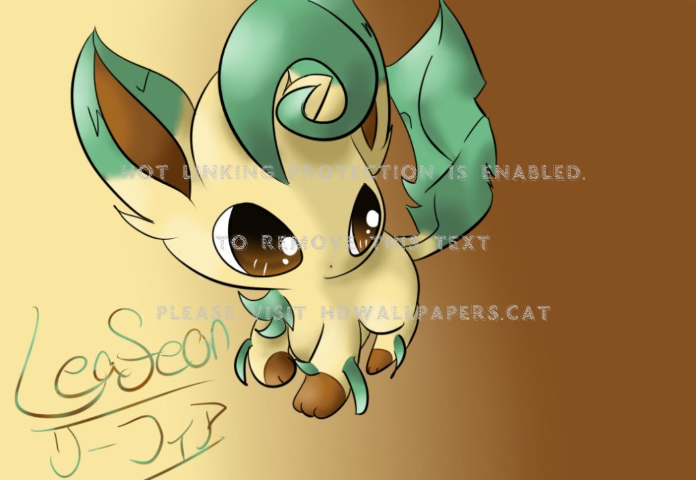 1366x943 leafeon evee cutest pokemon anime tv series