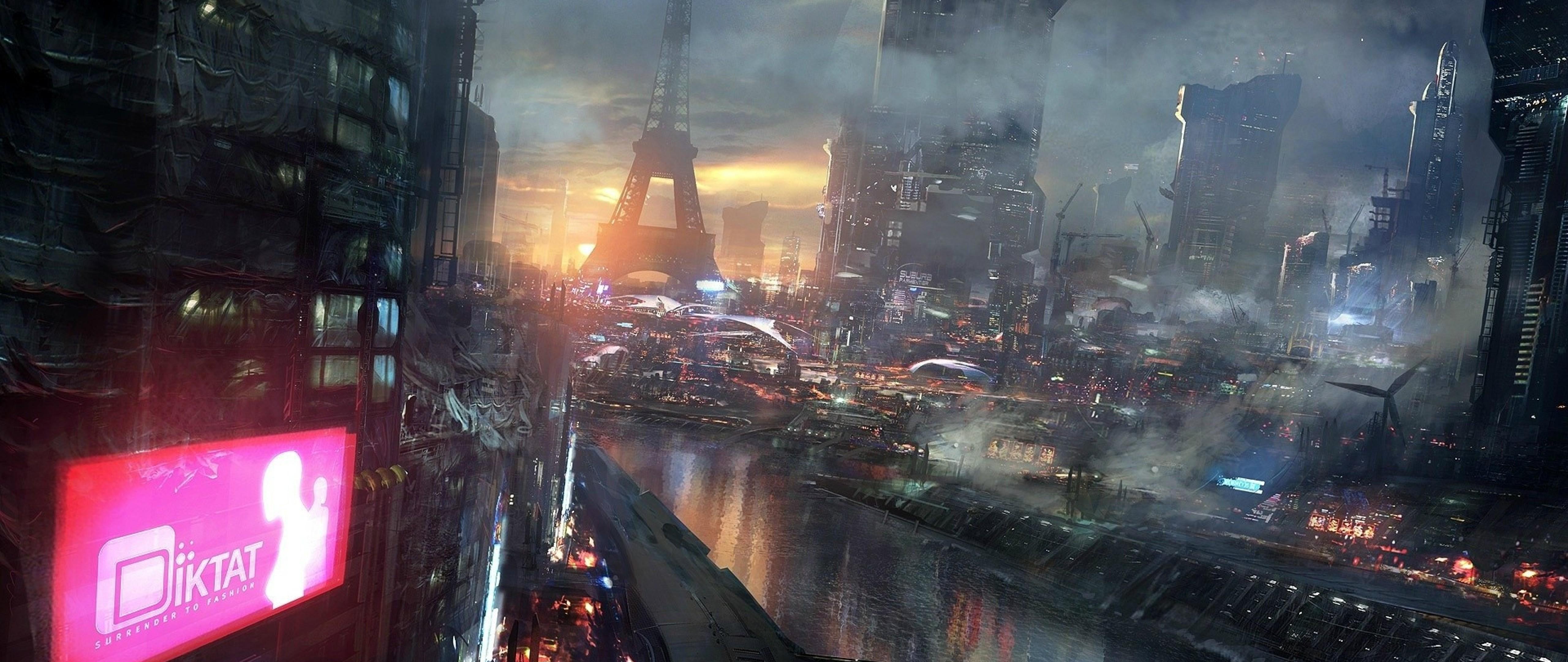 5120x2160 Future City HD Wallpaper 4K Ultra HD Wide TV