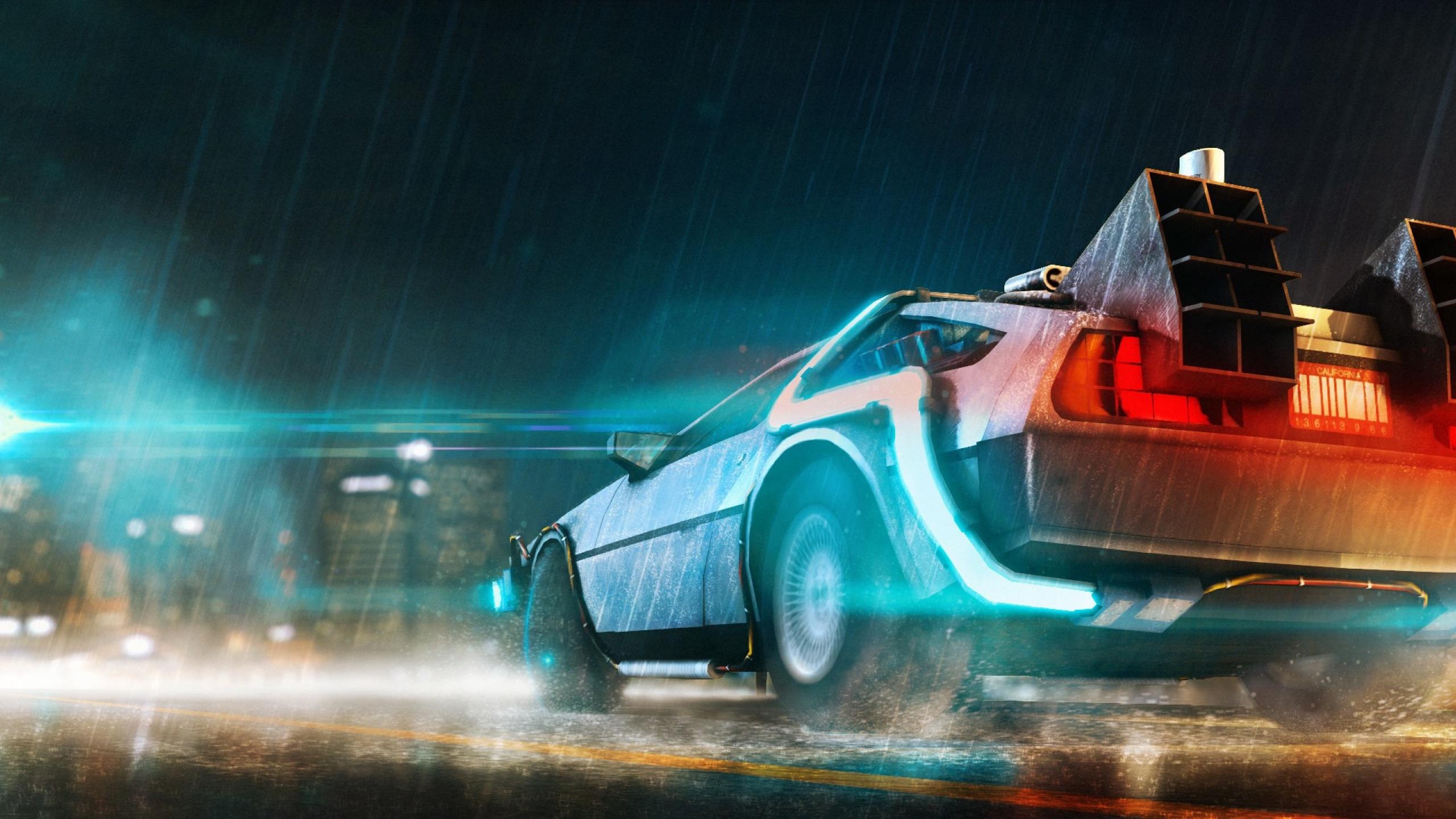 2560x1440 Wallpaper 4k Back To The Future Car Wallpaper