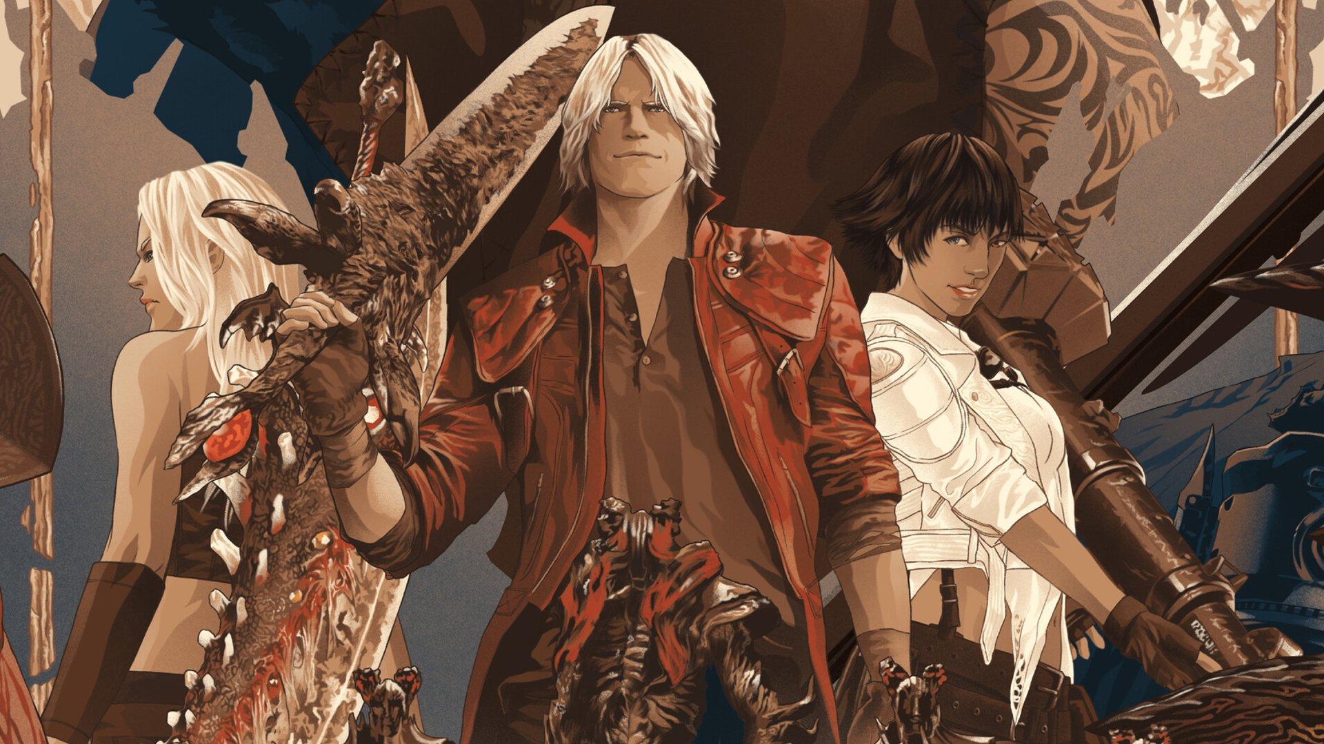 1920x1080 Download Trish (Devil May Cry) Lady (Devil May Cry) Dante (Devil May Cry) Video Game Devil