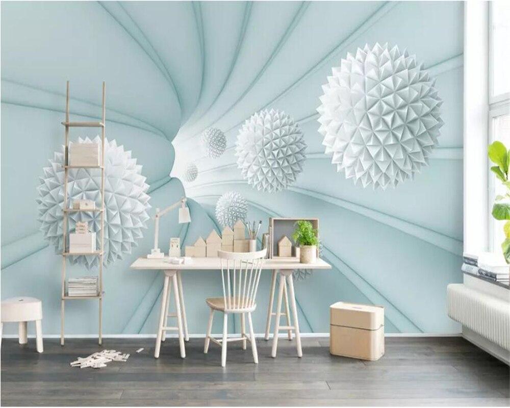 1000x800 beibehang Custom Photo Wallpaper 3D Abstract Space Polygon Ball Future Inspiration TV Background wall paper 3D papel de parede. papel de parede. de paredetv background