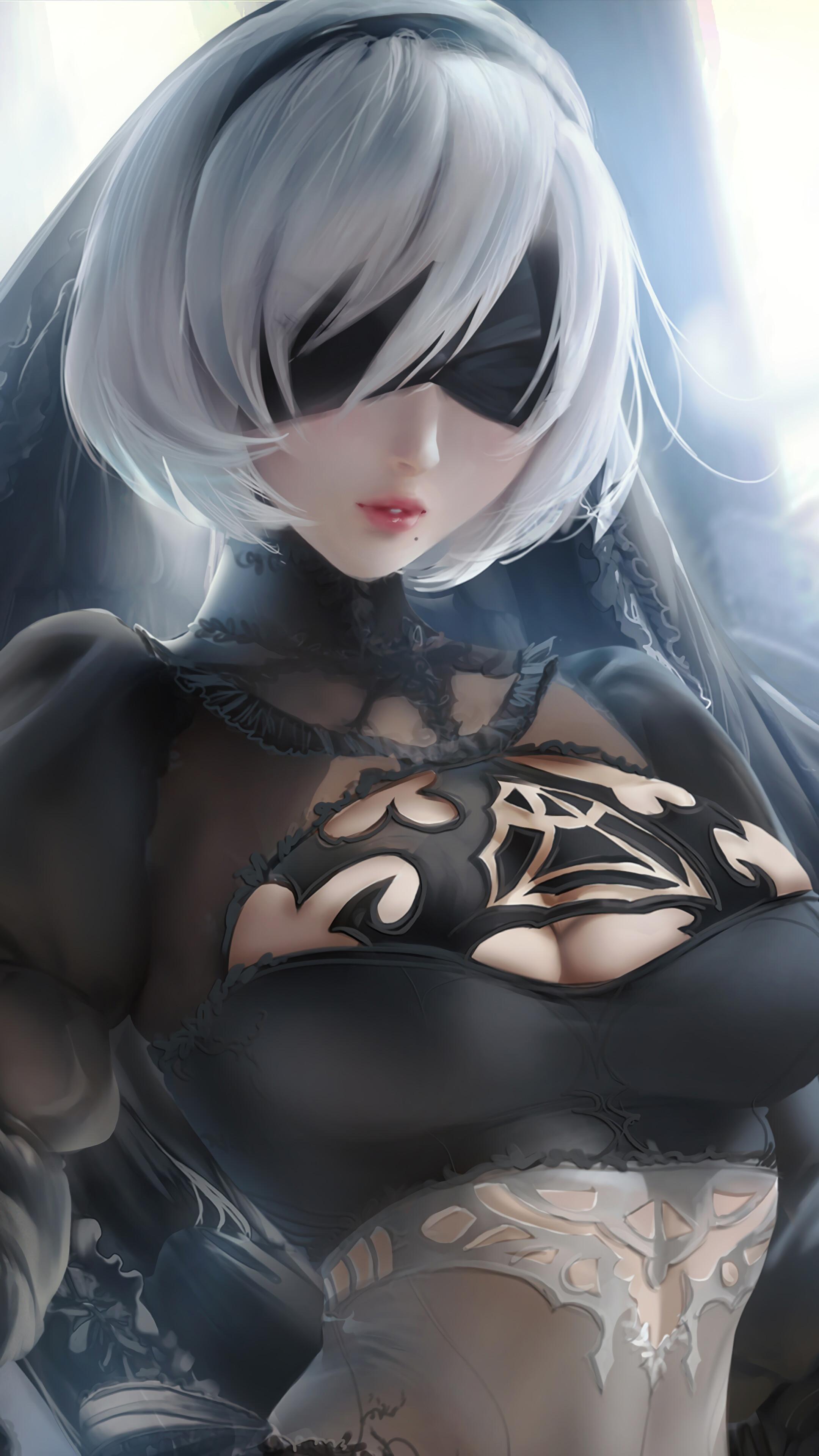 2160x3840 YoRHa 2B, Nier Automata, 4K phone HD Wallpaper, Image, Background, Photo and Picture HD Wallpaper