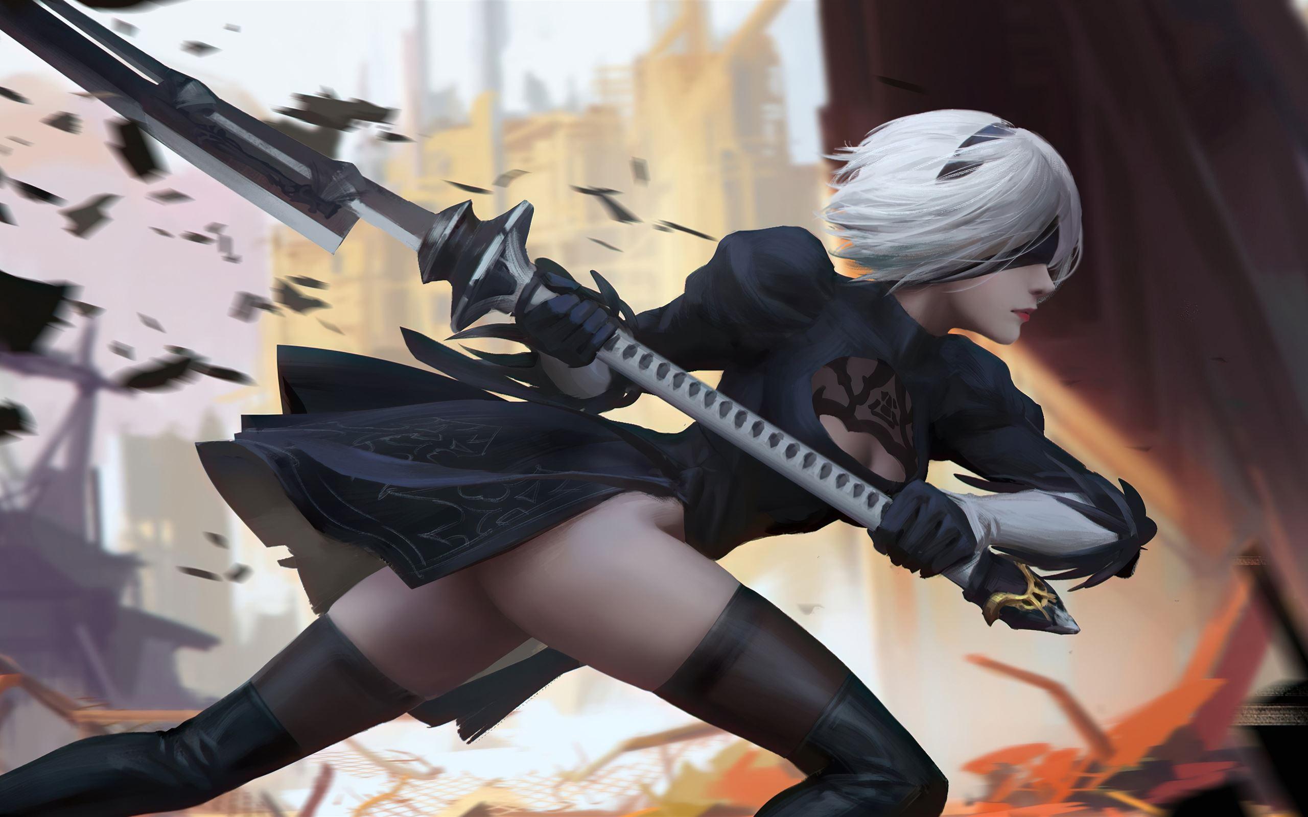 2560x1600 2b nier automata 2020 5k iMac Wallpaper Download