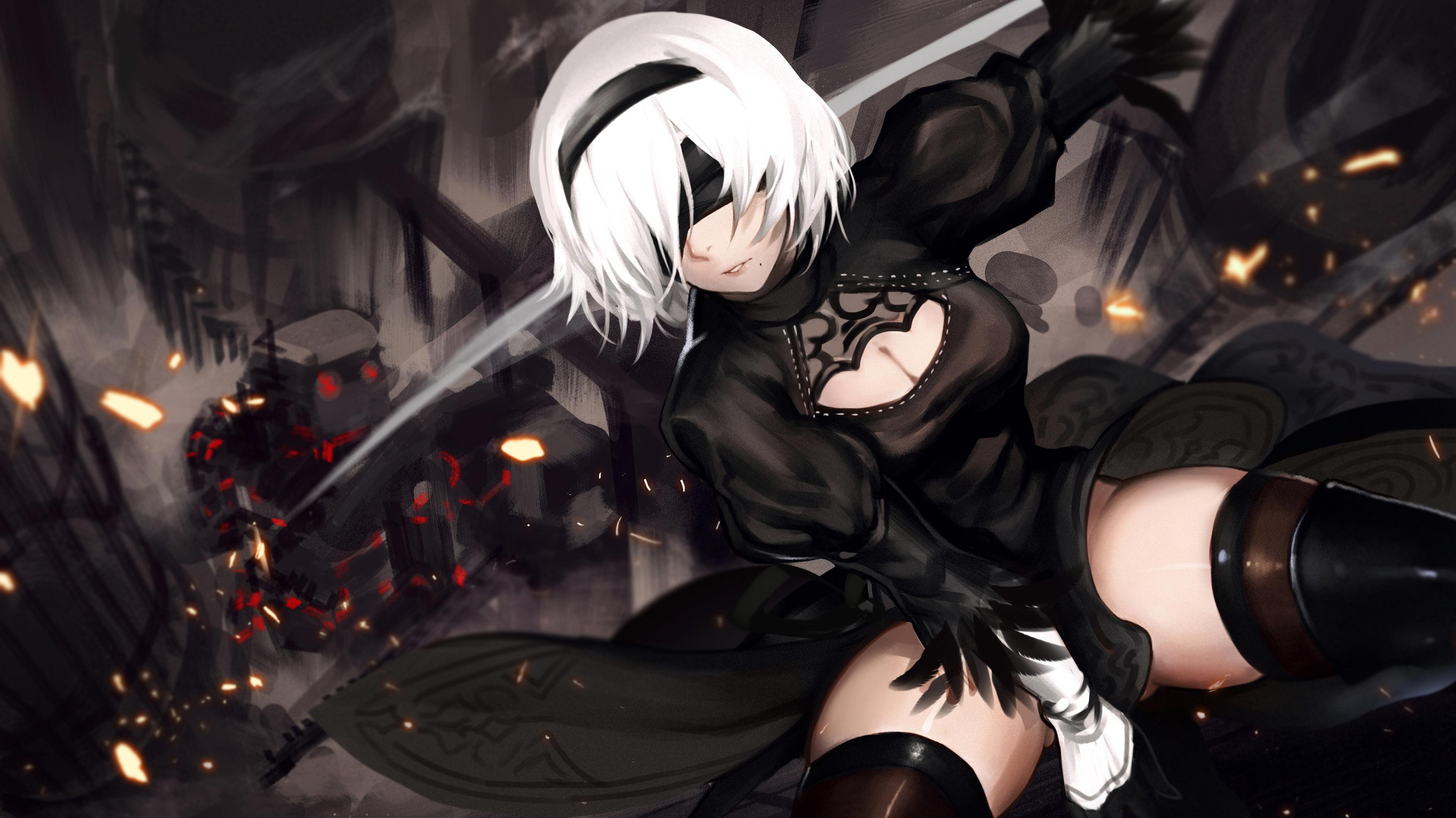 3840x2160 YoRHa 2B NieR: Automata 4K
