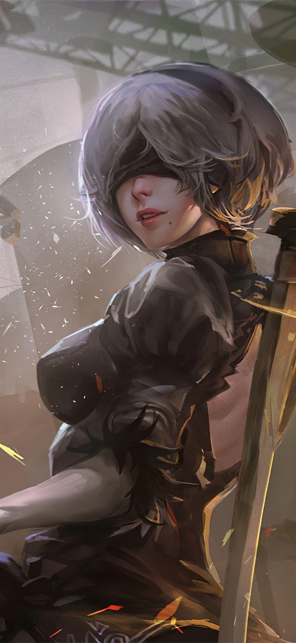 1125x2436 2b nier automata 4k 2020 #NierAutomata Games #games k #Artstation #iPhoneXWallpaper. Automata, 2b nier autómata, Nier automata