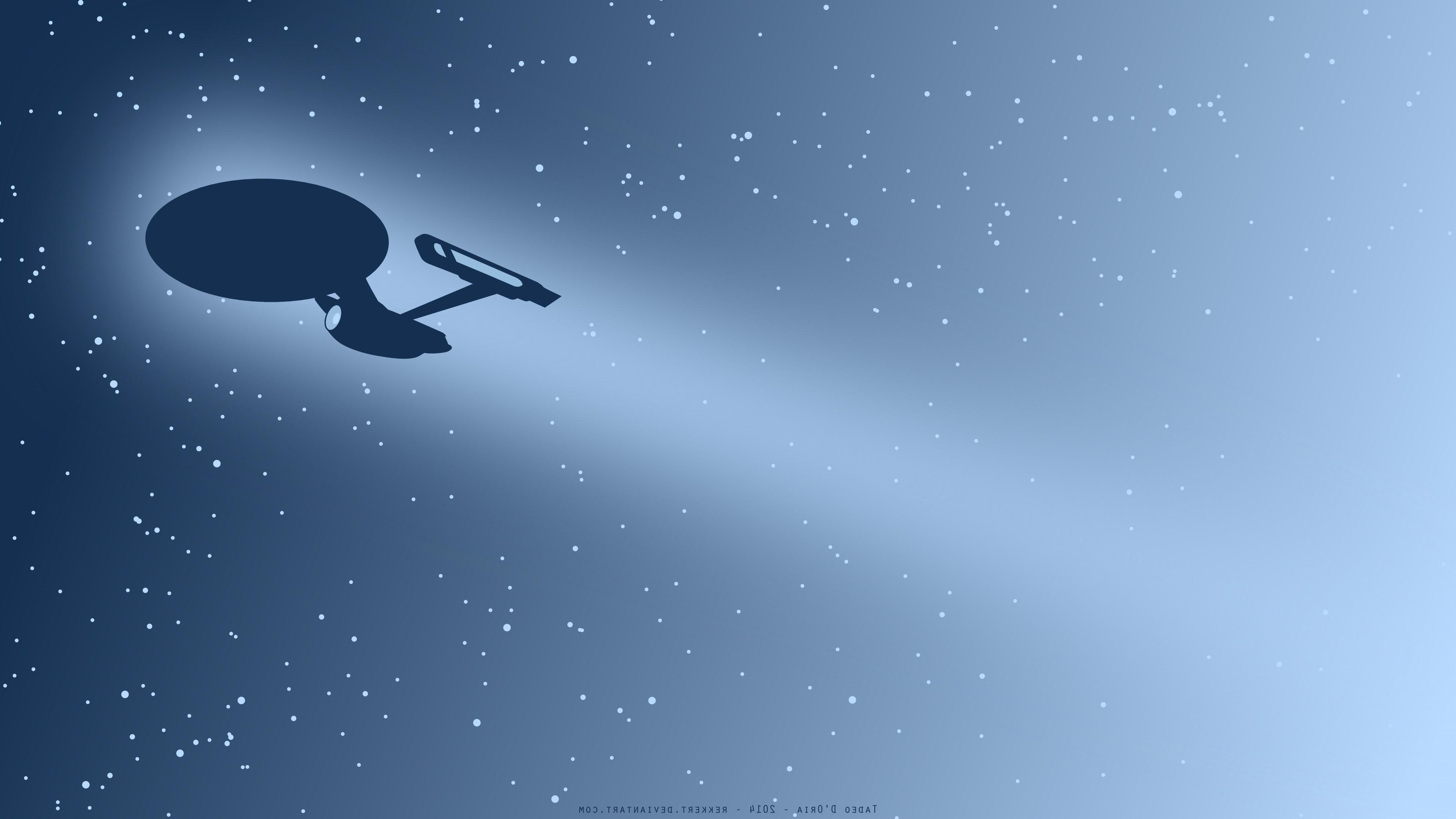 3840x2160 3840x2160 star trek uss enterprise spaceship minimalism space artwork wallpaper JPG 314 kB HD Wallpaper