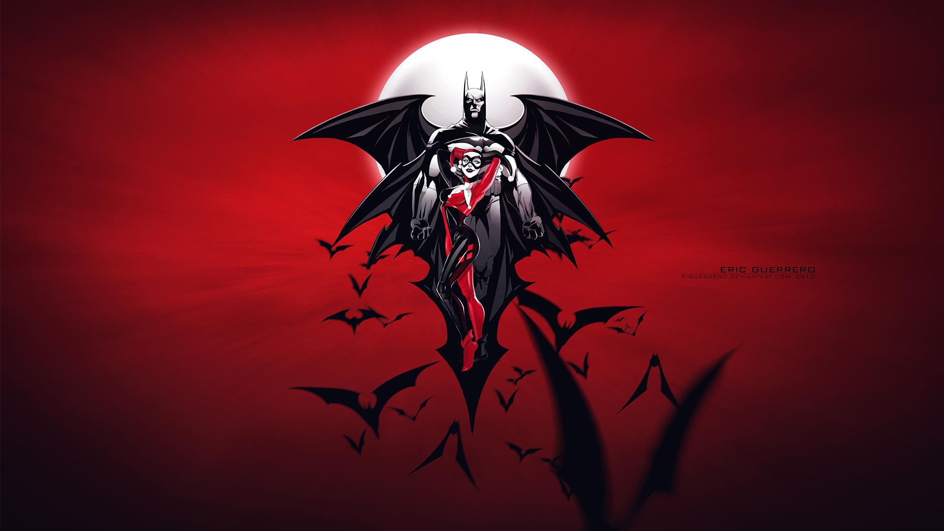 1920x1080 Batman Harley Quinn Art, HD Superheroes, 4k Wallpaper, Image, Background, Photo and Picture