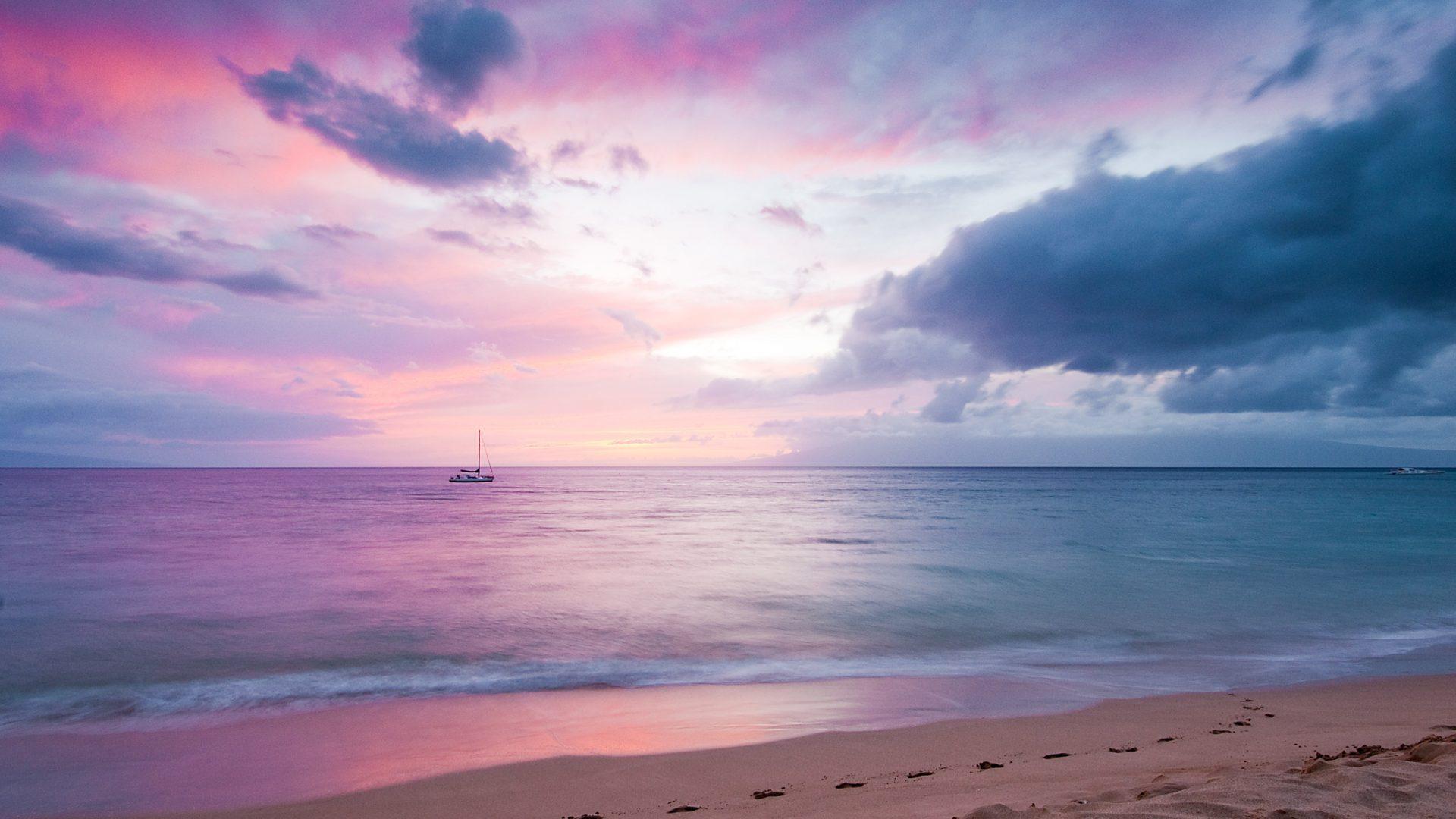 1920x1080 Pink Beach Wallpaper, Image, Background, Picture