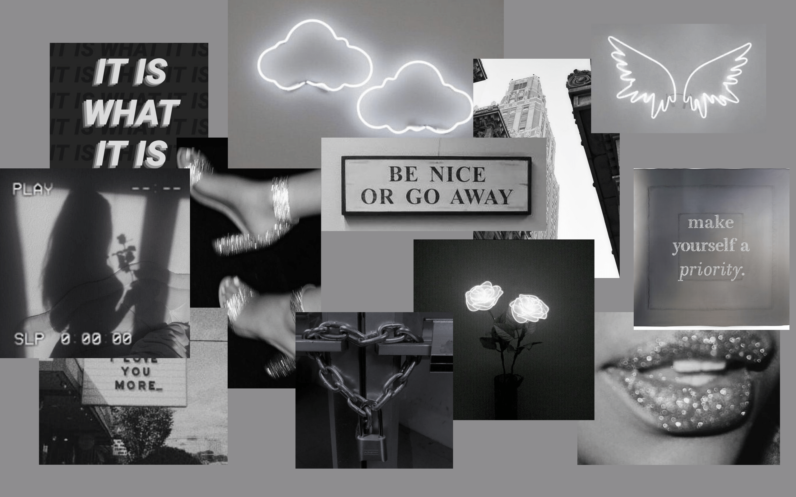 2560x1600 aesthetic wallpaper collage grey. What to do when bored, Wallpaper, Aesthetic wallpaper