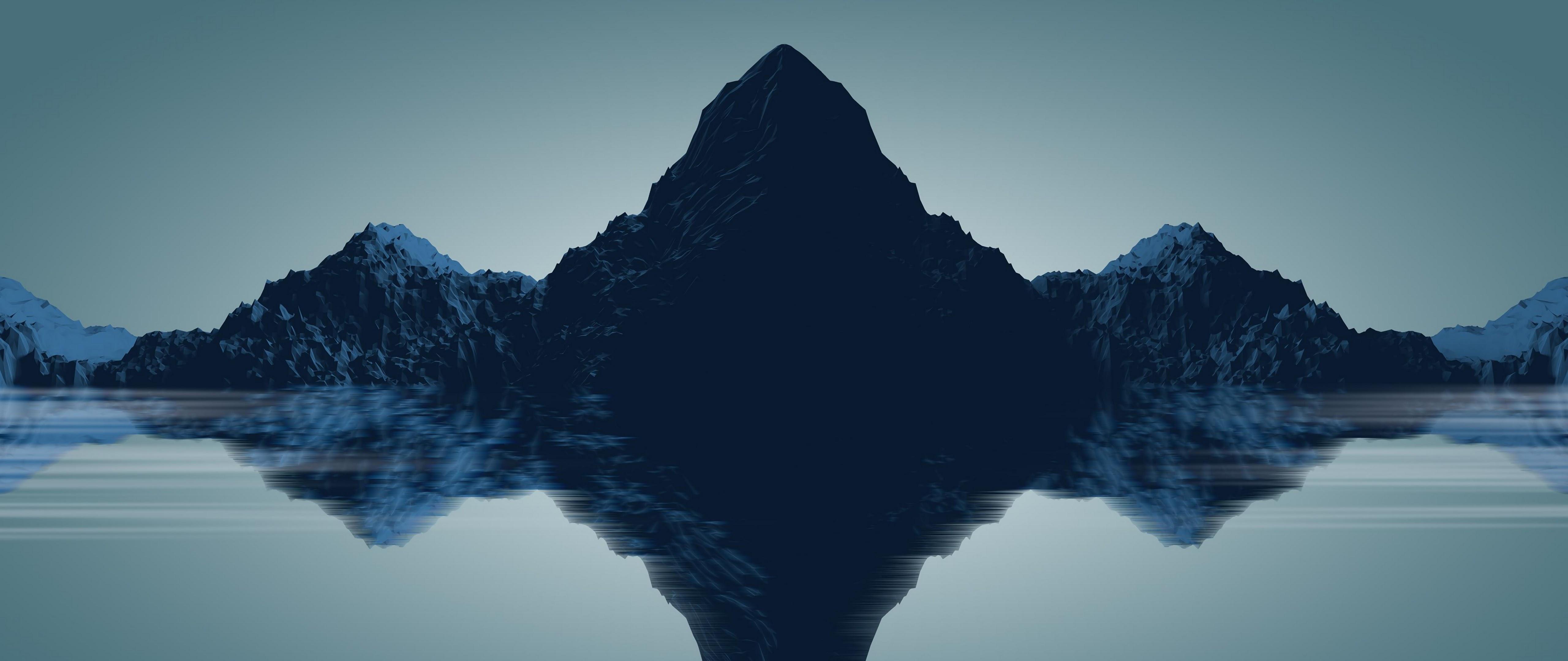 5120x2160 Mountain Landscape Abstract 4K Wallpaper