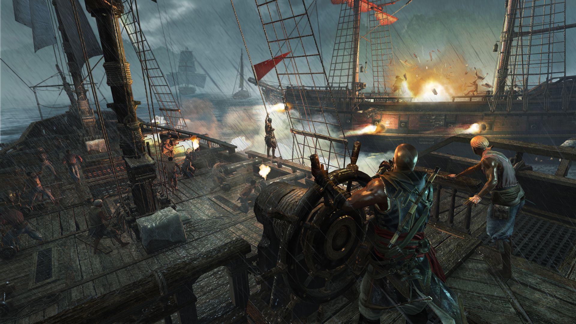 Assassin S Creed Black Flag Ship Combat Wallpapers Top Free