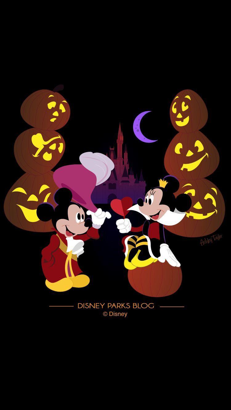 750x1334 Mickey Mouse Halloween Wallpaper
