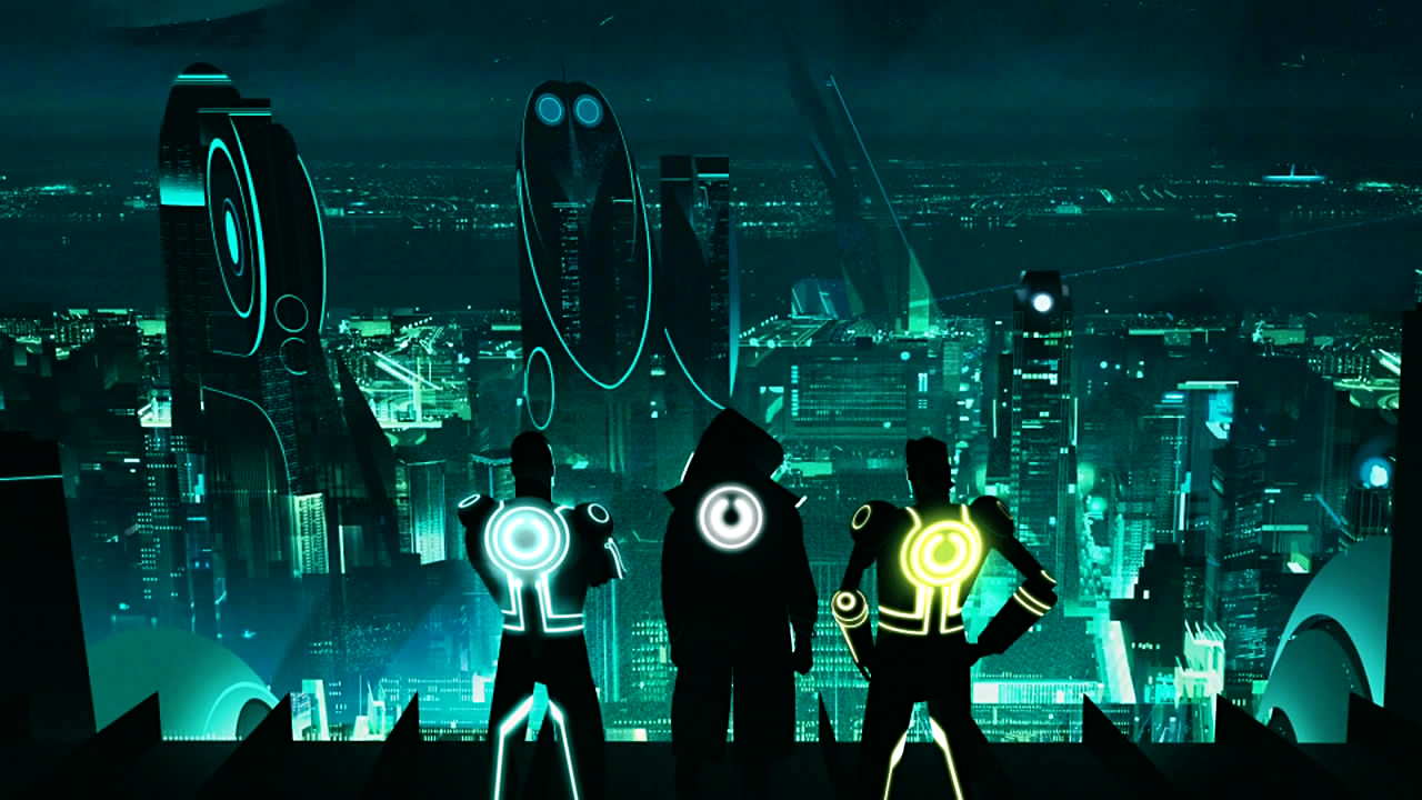 1280x720 Tron Grid Wallpaper