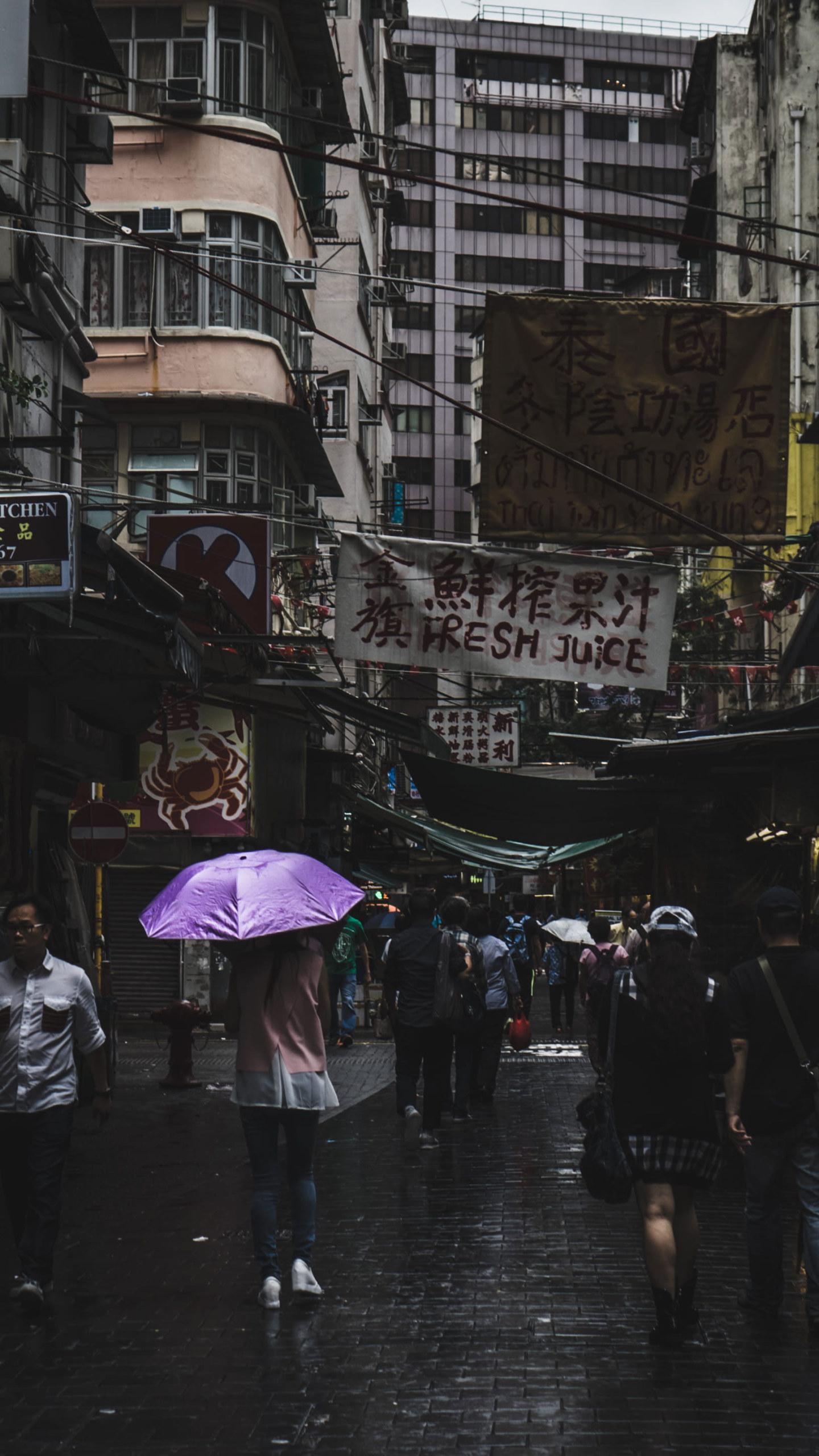 1440x2560 Photography of people walk during rain wallpaper • Wallpaper For You HD Wallpaper For Desktop & Mobile