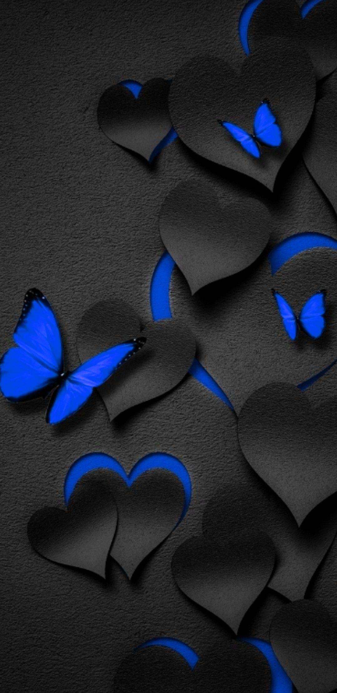 Download Black Butterfly With Flowers On Wings Wallpaper  Wallpaperscom