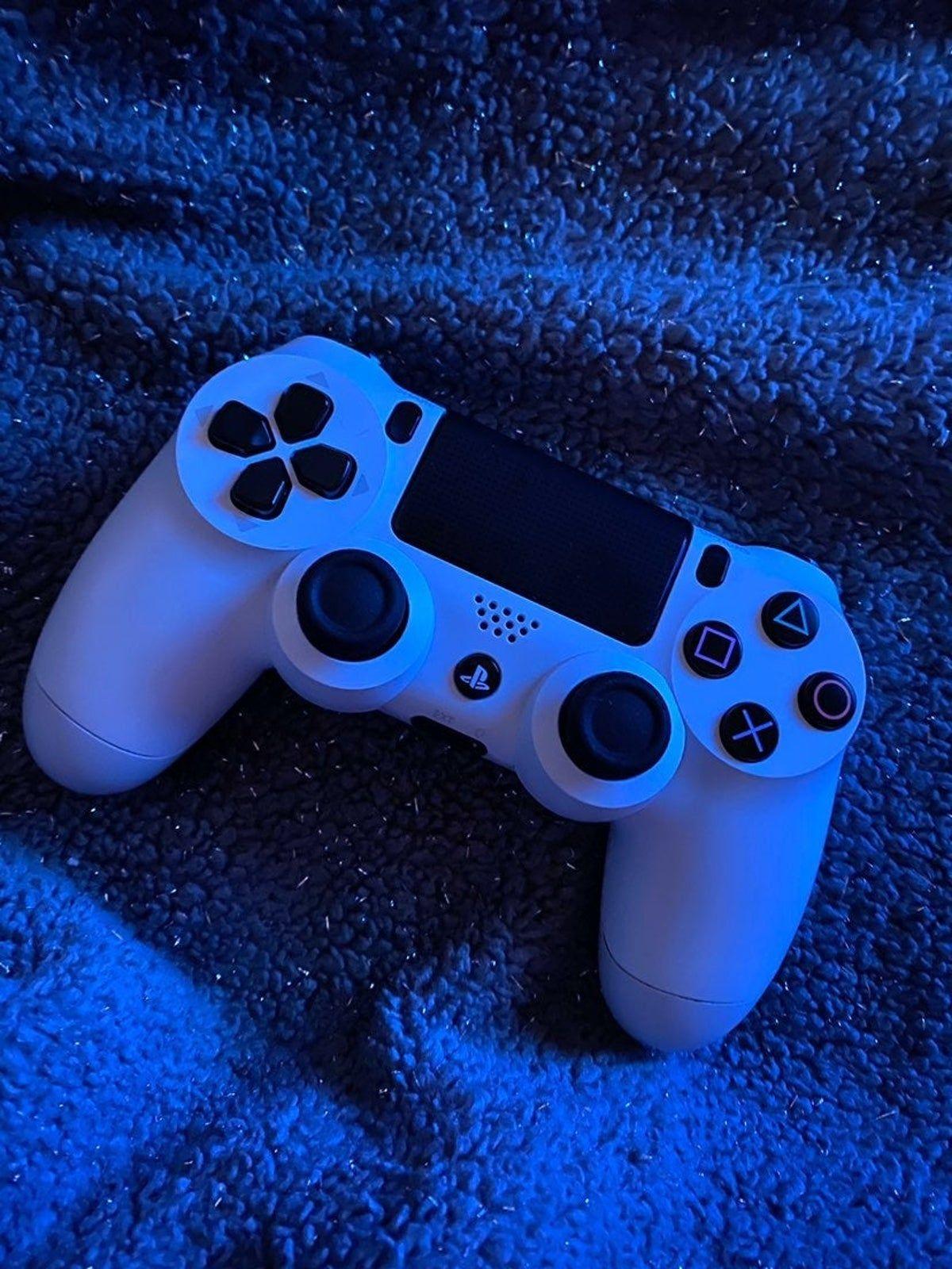 1200x1600 PS4 Dualshock Controller White. Blue game, Blue aesthetic, Game wallpaper iphone