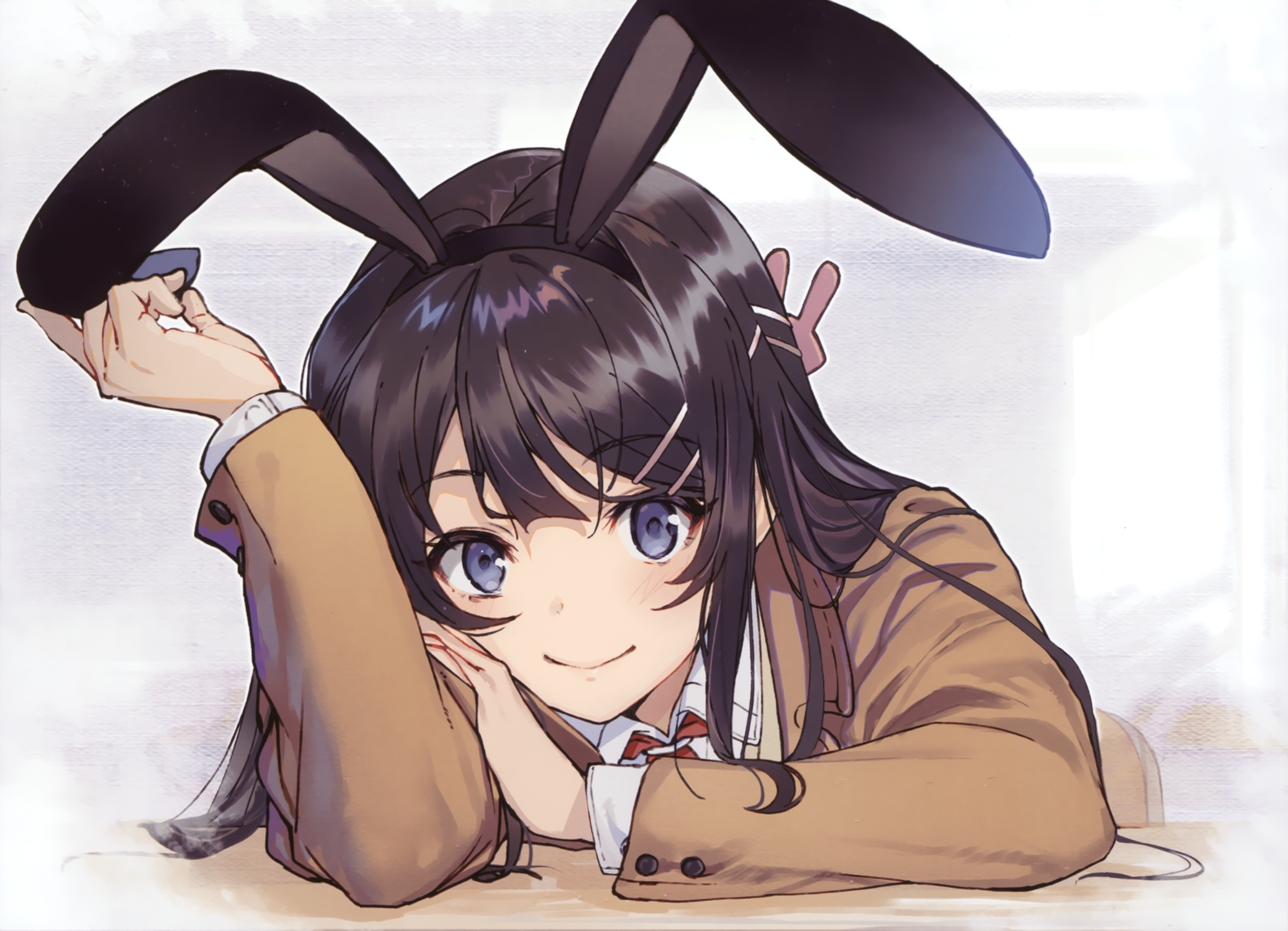 2878x2080 Animal Ears Blue Eyes Mai Sakurajima Rascal Does Not Dream Of Bunny Girl Senpai Wallpaper:2878x2080