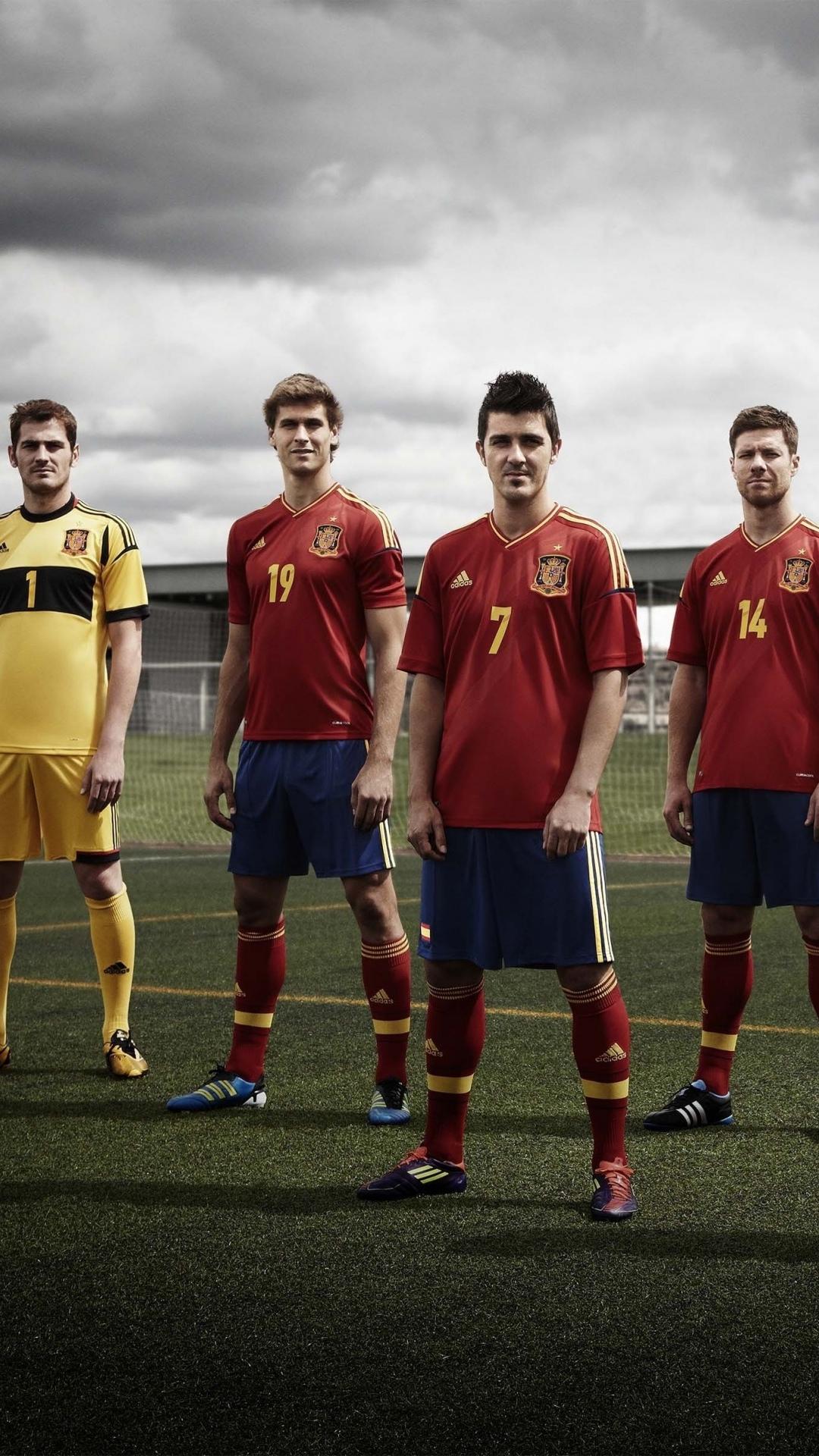 1080x1920 Wallpaper for Galaxy National Team Cassilas, LLorente, Pedro Rodriguez, Xabi Alonso
