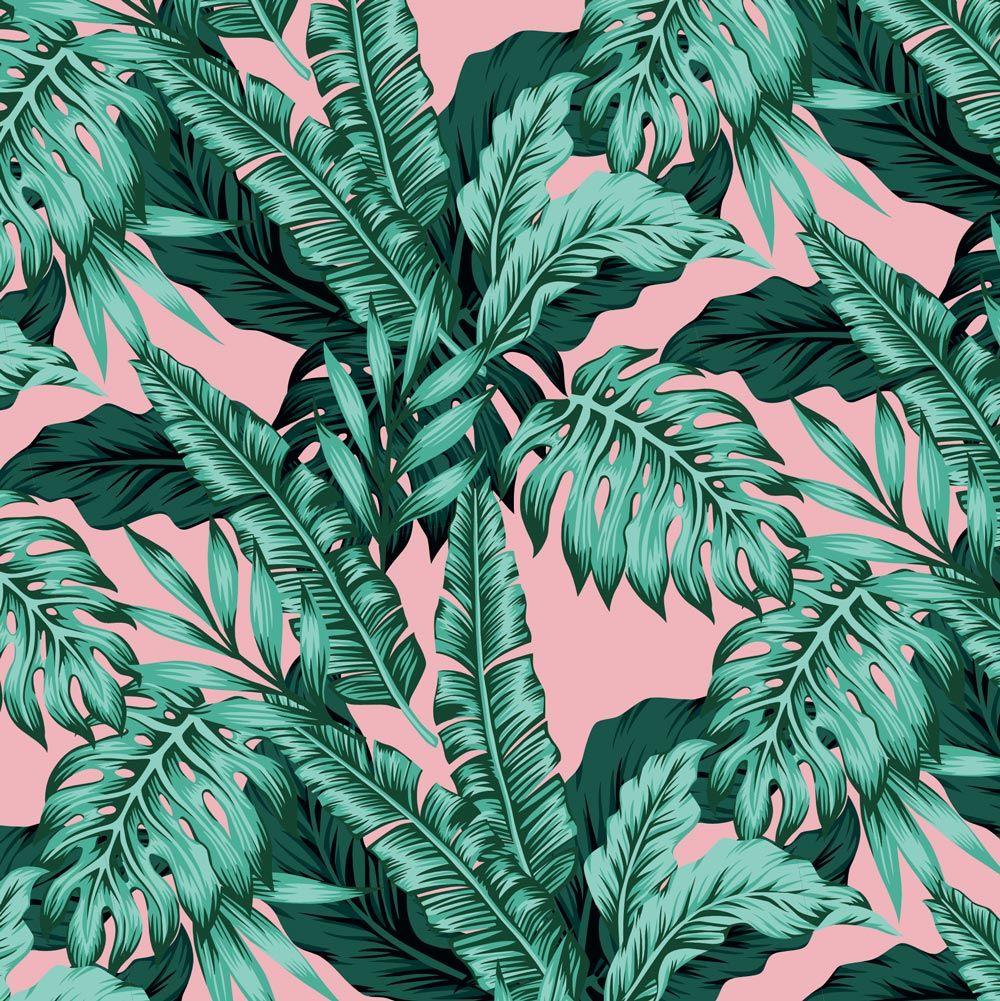 1000x1001 Tropical Leaves. Wallpaper. The Block Shop. Tropical leaves wallpaper, Leaf wallpaper, Tropical leaves