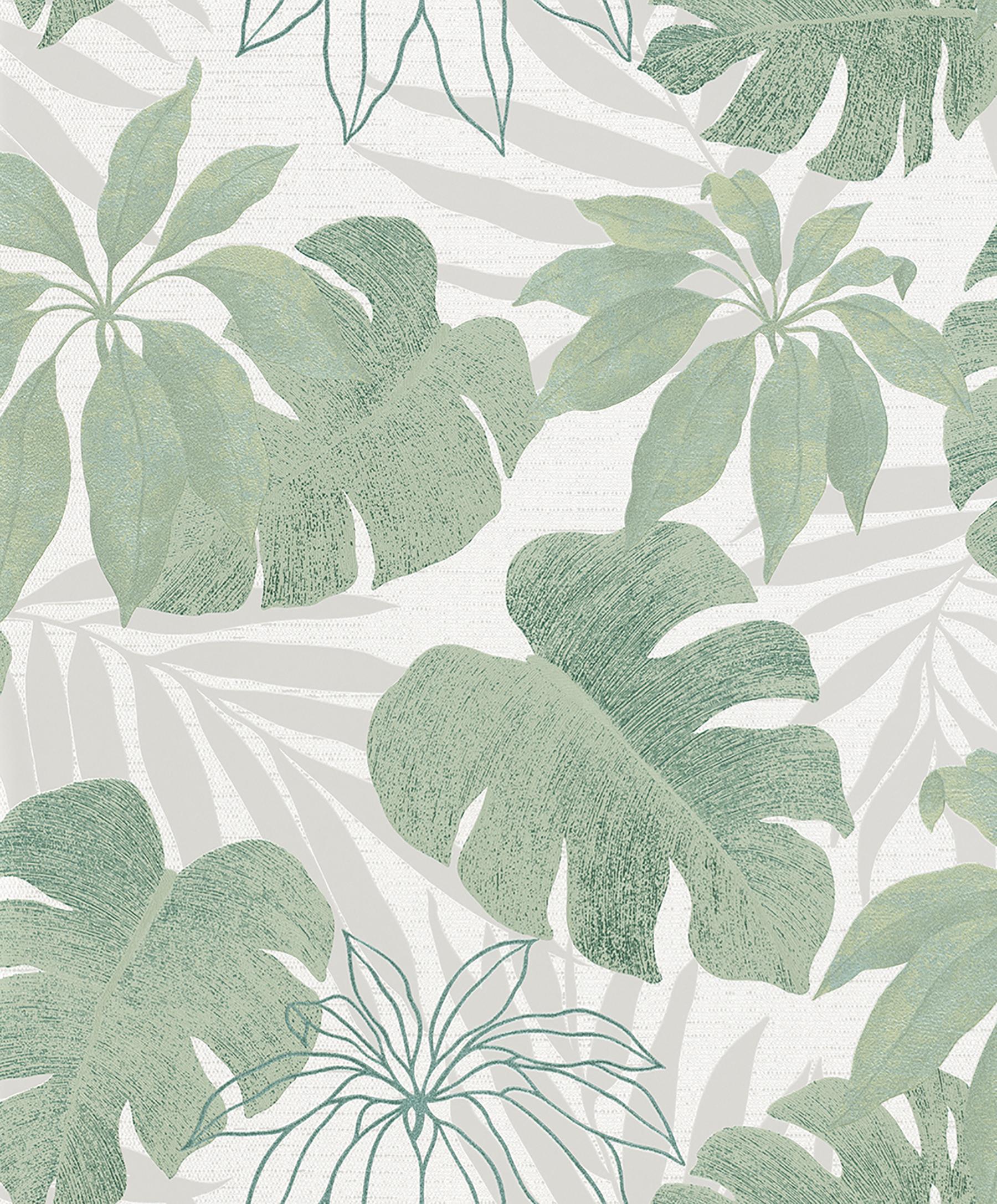 1800x2173 Marburg Nona Green Tropical Leaves Wallpaper