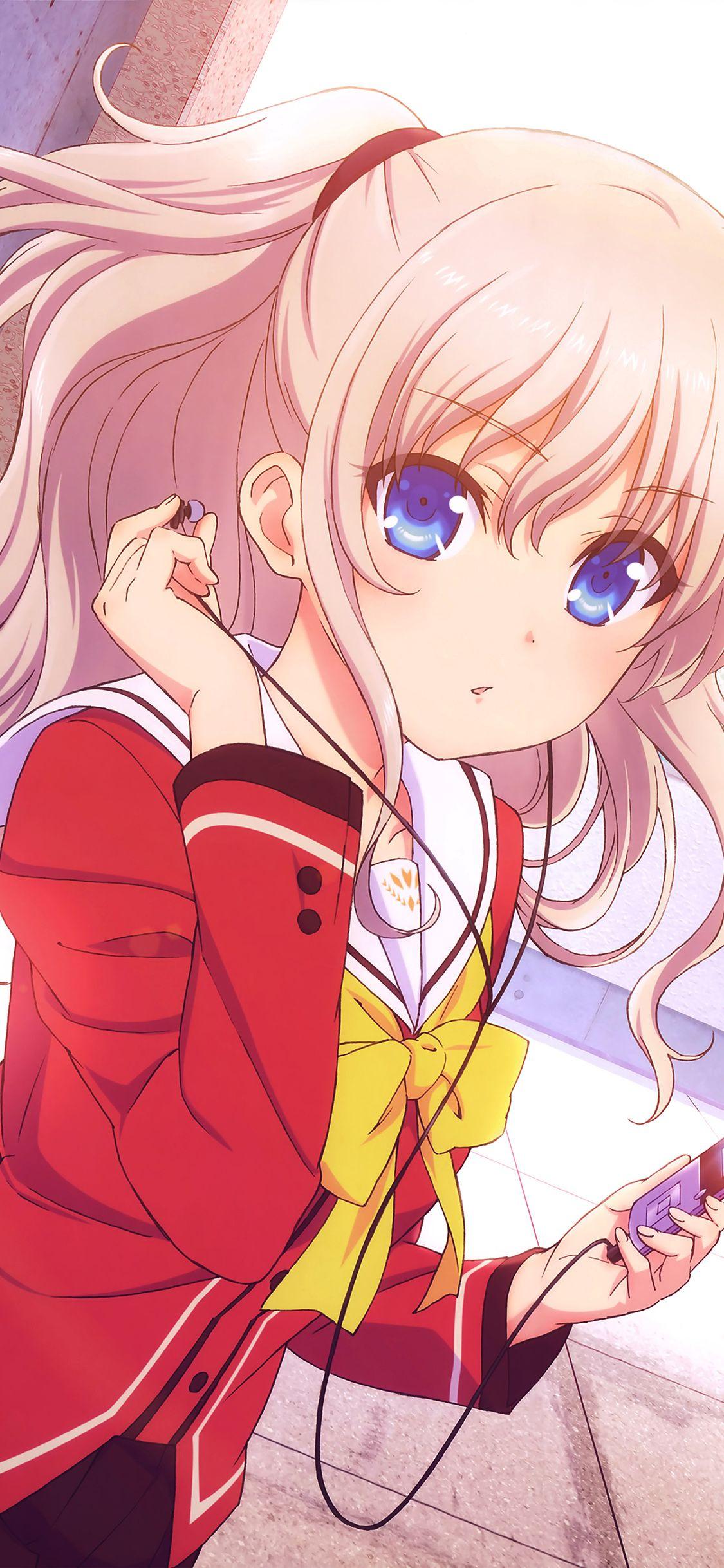 1125x2436 iPhone X wallpaper. chalorette anime girl cute art illustration flare