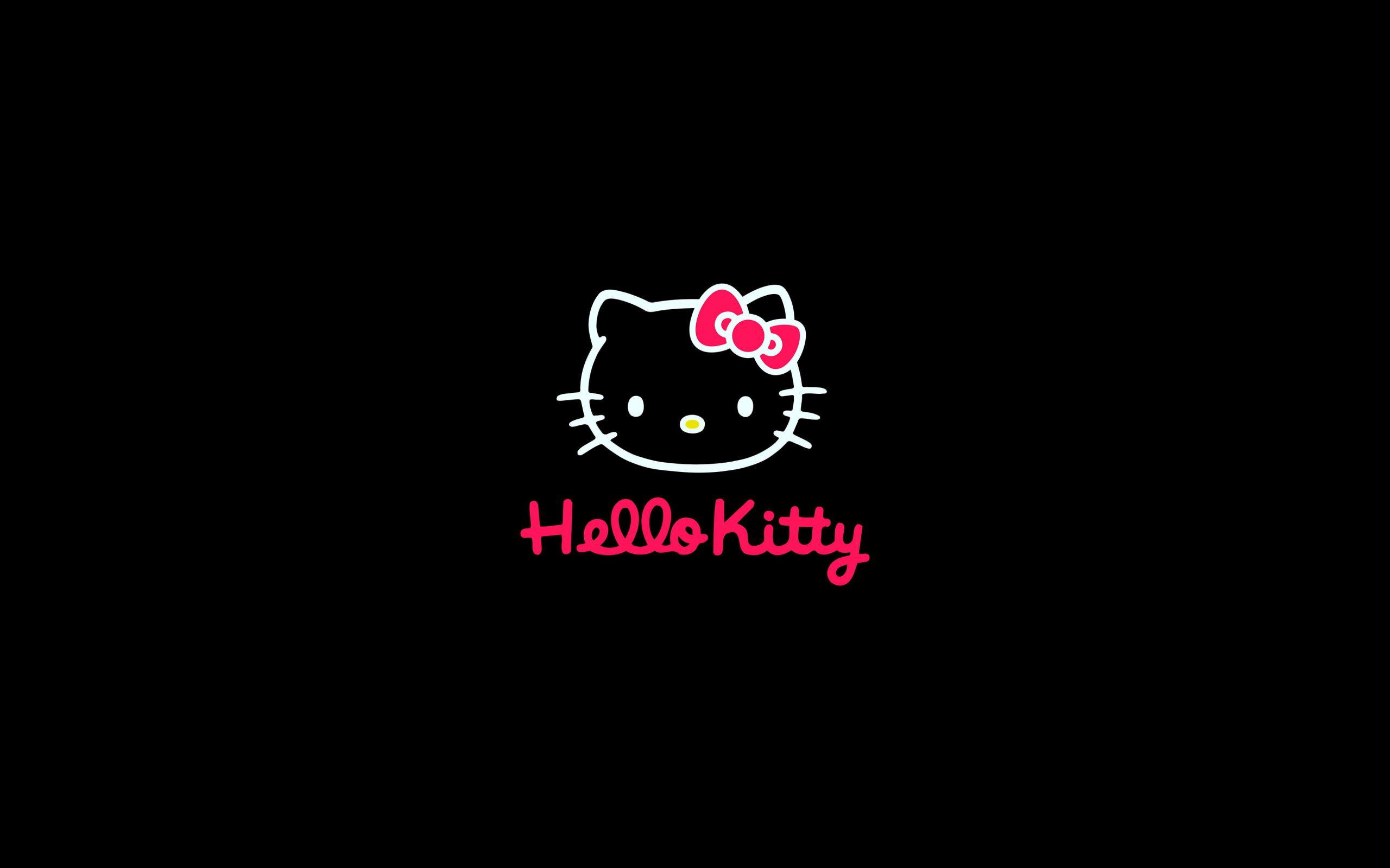 2560x1600 Wallpaper Hello, Kitty, Logo, Art, Cute, Dark • Wallpaper For You HD Wallpaper For Desktop & Mobile