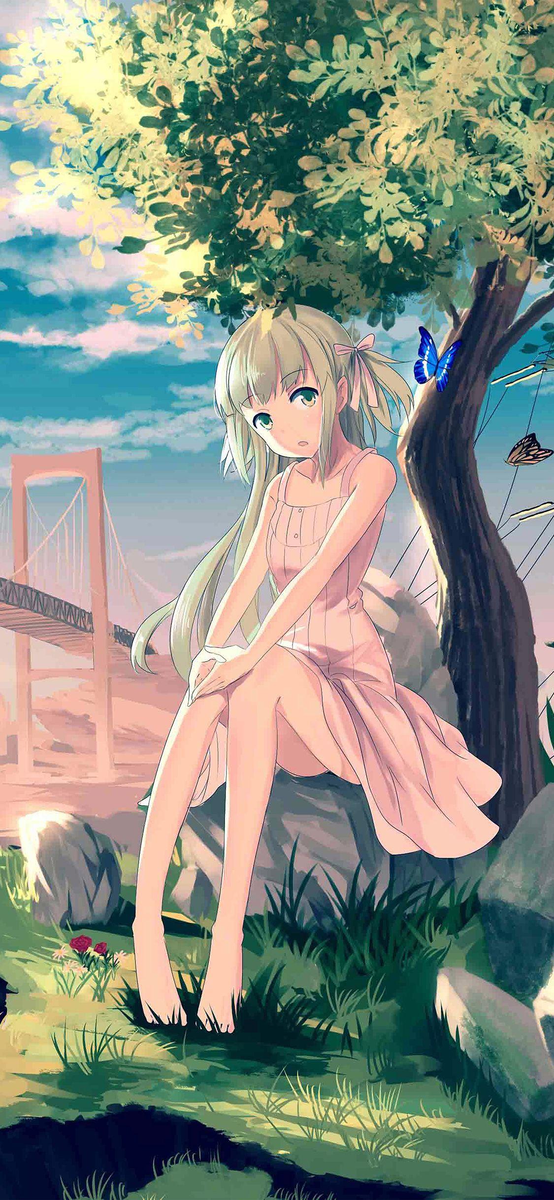 1125x2436 iPhone X wallpaper. cute anime girl