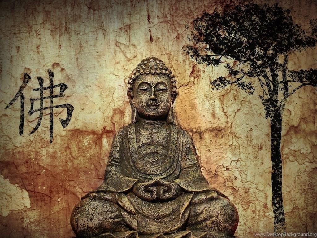 1024x768 Lord Buddha Face Art HD Image And Statue Wallpaper Desktop Background