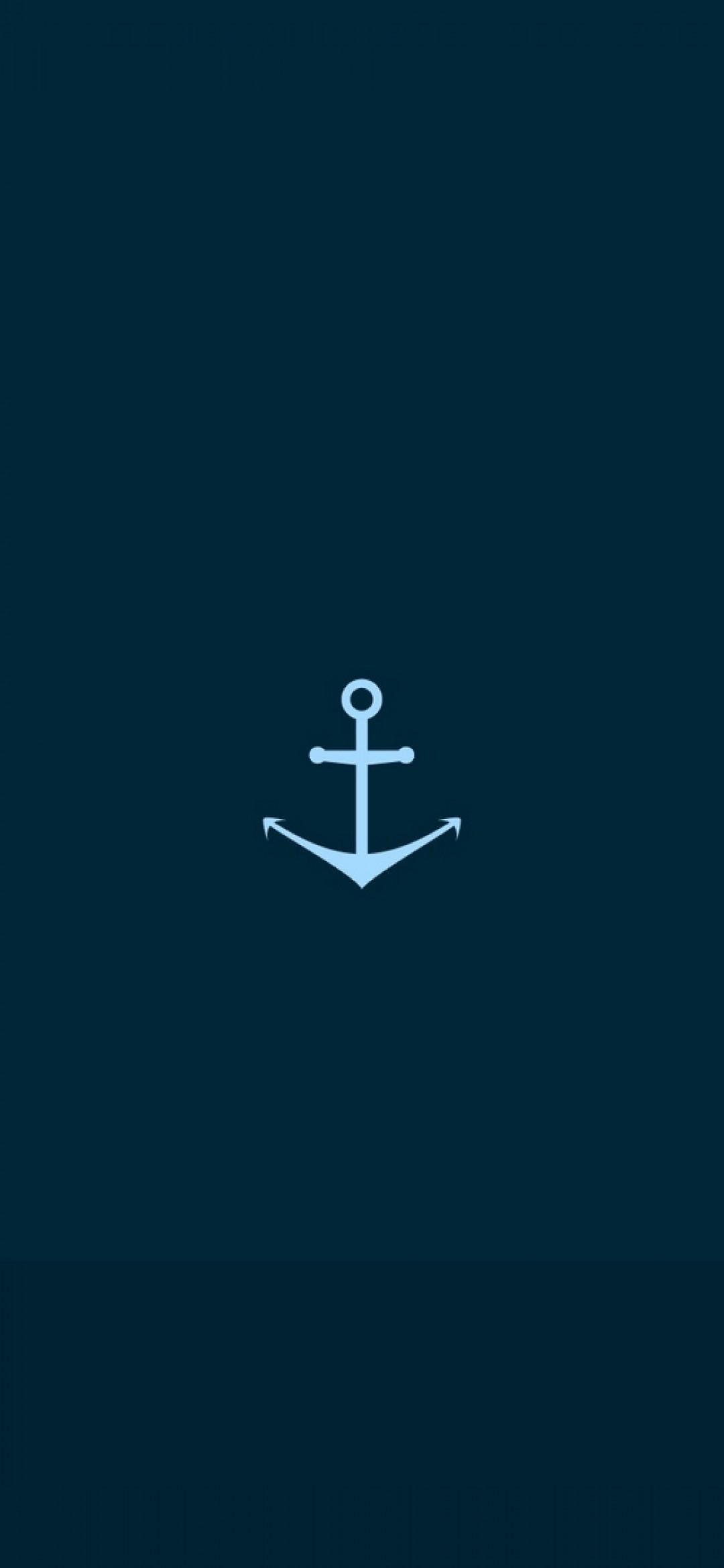 1080x2340 Download 1080x2340 Anchor, Minimalism Wallpaper for Xiaomi Mi 10 & Mi 9 & Mi Mix 3 & Black Shark Huawei P30 Pro, Vivo V15 Pro, OnePlus 6T, Huawei Y9 2019