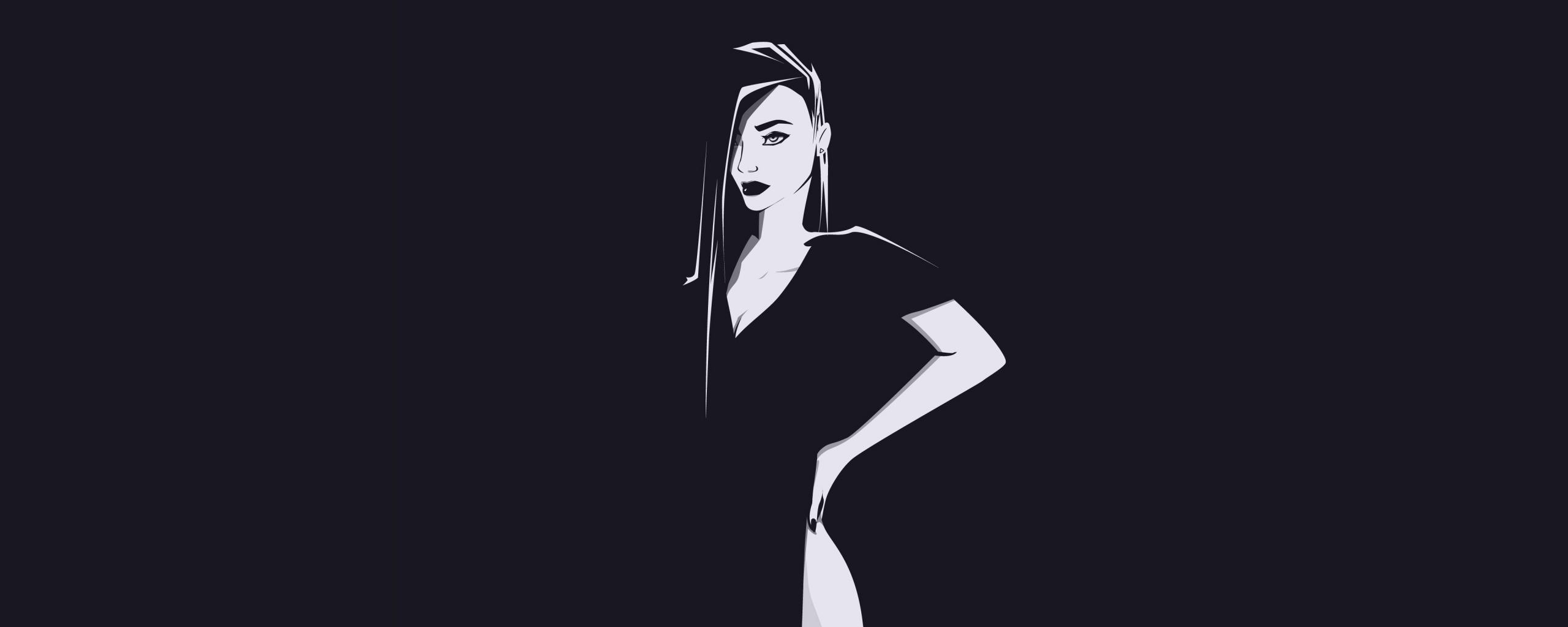 2560x1024 Download minimal, urban woman, art 2560x1024 wallpaper, dual wide 21:9 2560x1024 HD image, background, 16249
