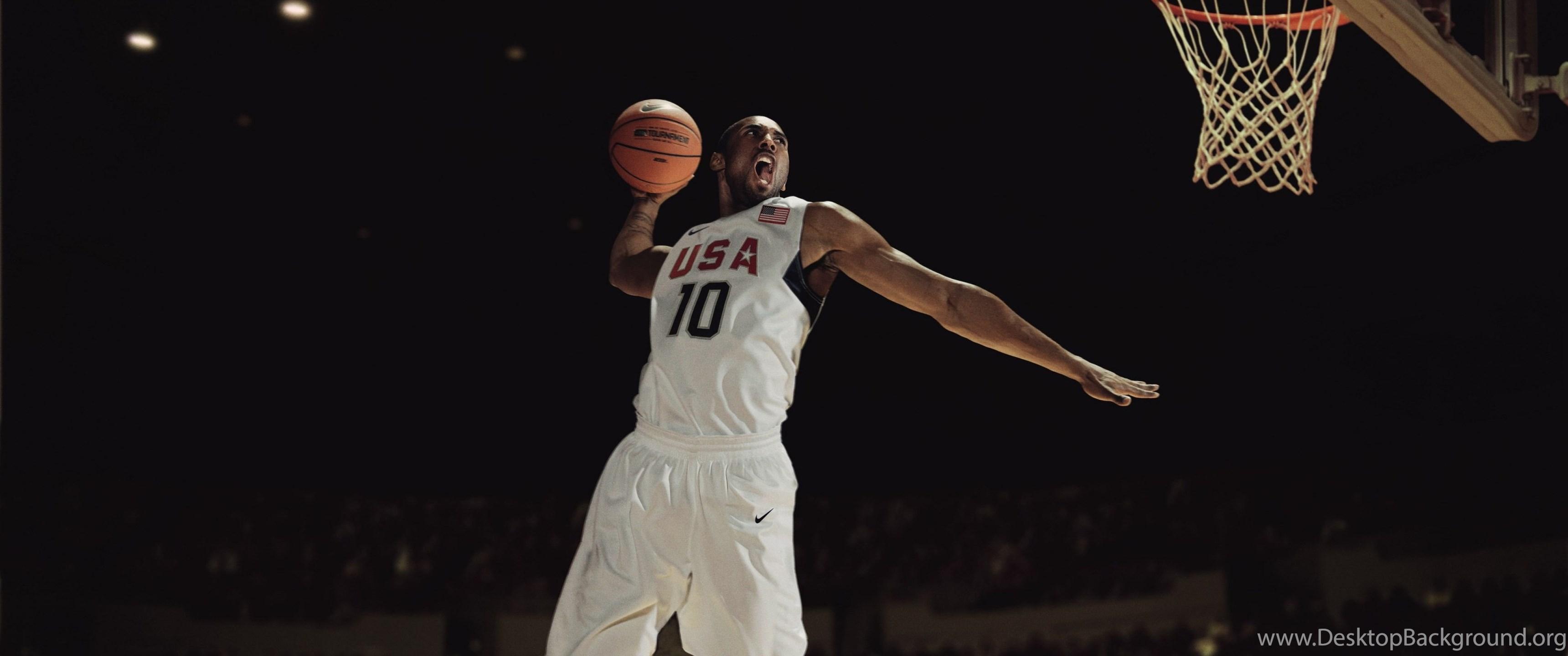 3440x1440 Download Wallpaper 3840x2160 Kobe Bryant, Basketball, Usa, Team 4K. Desktop Background