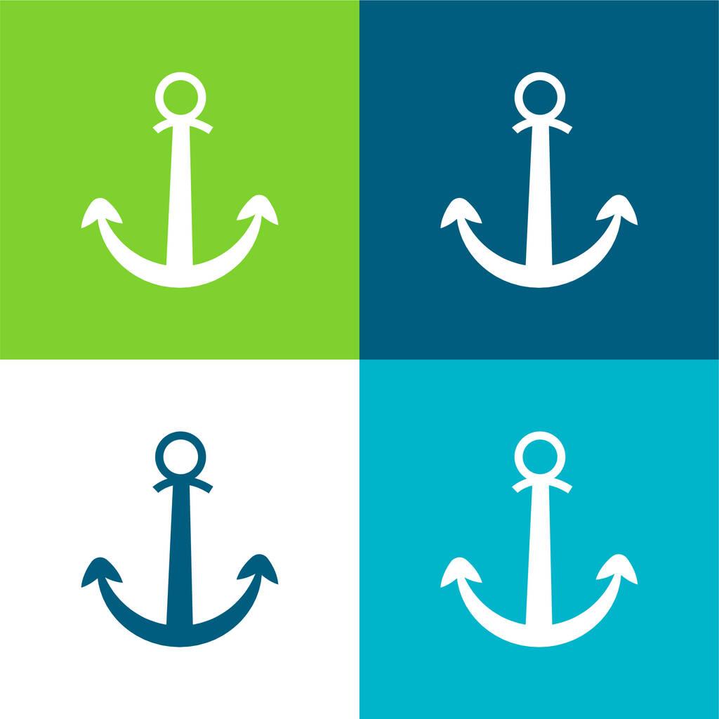 1024x1024 Anchor Symbol For Interface Flat Four Color Free Stock Vector Graphic Image