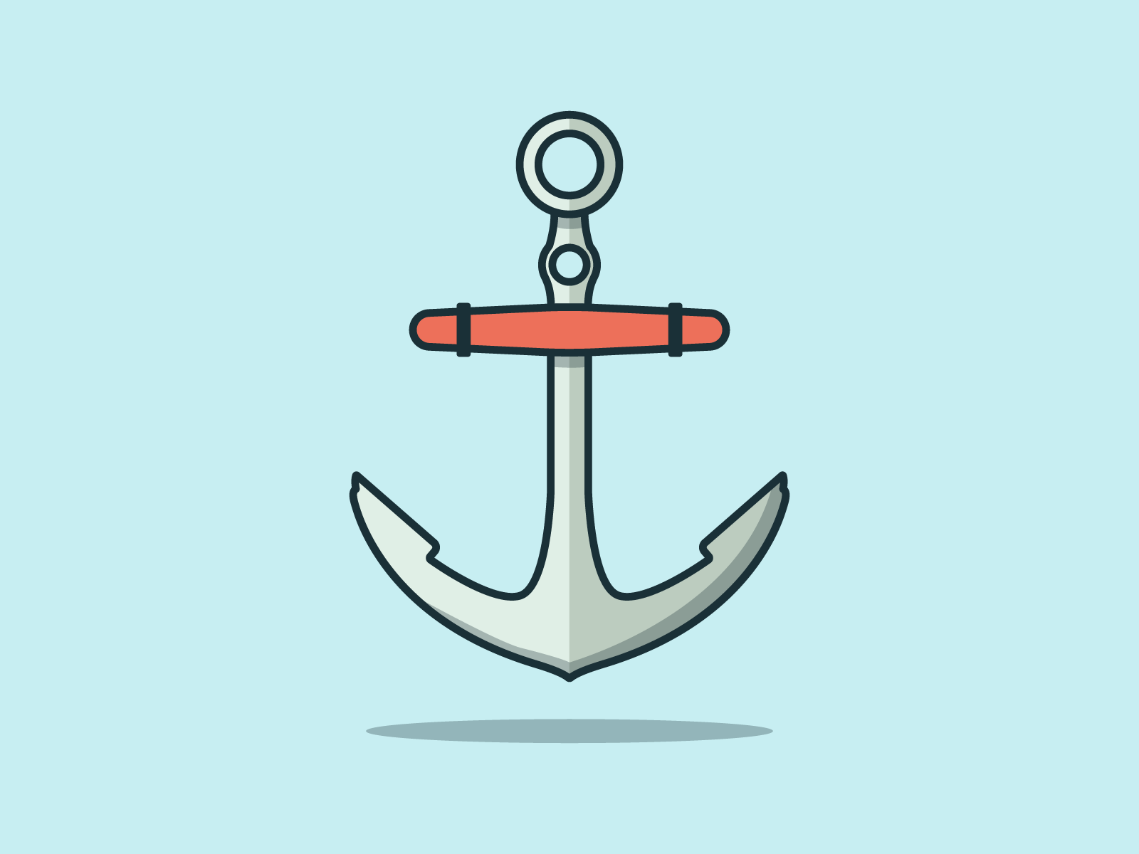 1600x1200 Minimalist boat anchor by Roxanne on Dribbble