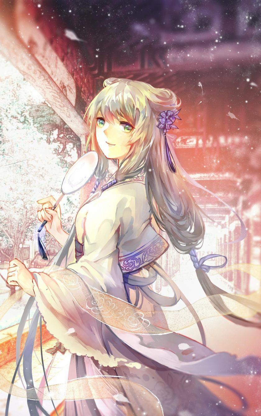 840x1336 Download 840x1336 wallpaper blossom, luo tianyi, long hair, anime