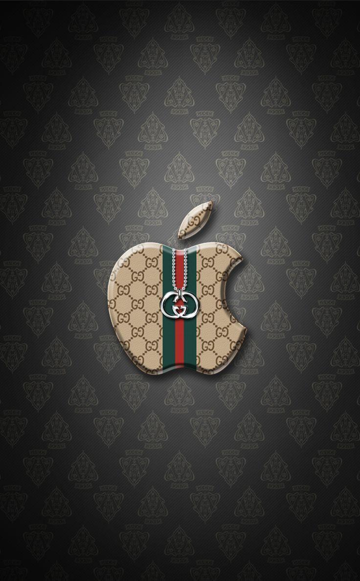 736x1189 Wallpaper Gucci Logo Black