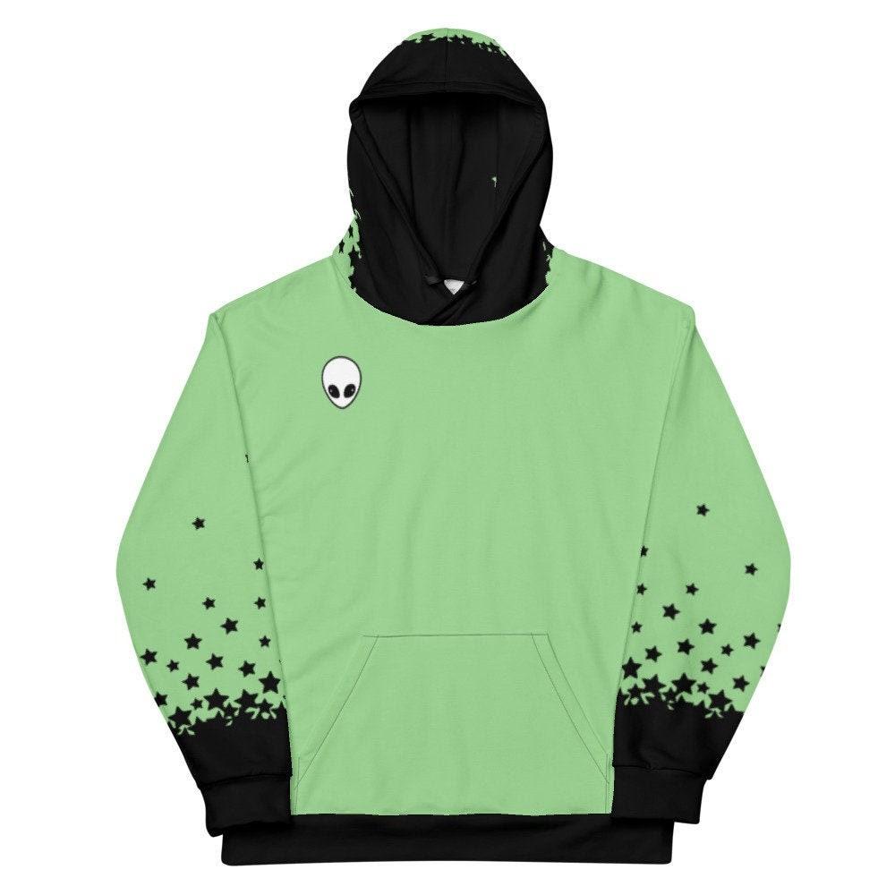 1000x1000 Space Grunge Alien Hoodie Pastel Goth Plus Sizes