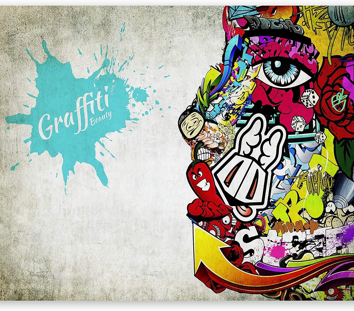1500x1319 Artgeist Wall Mural Graffiti 118x83 XXL Non Woven Wallpaper Fleece Wall Decor Photo Print Picture Image Design Home 10110905 65