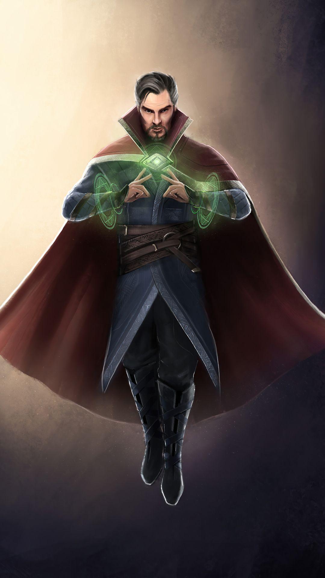 1080x1920 Dr Strange Neon Wallpaper