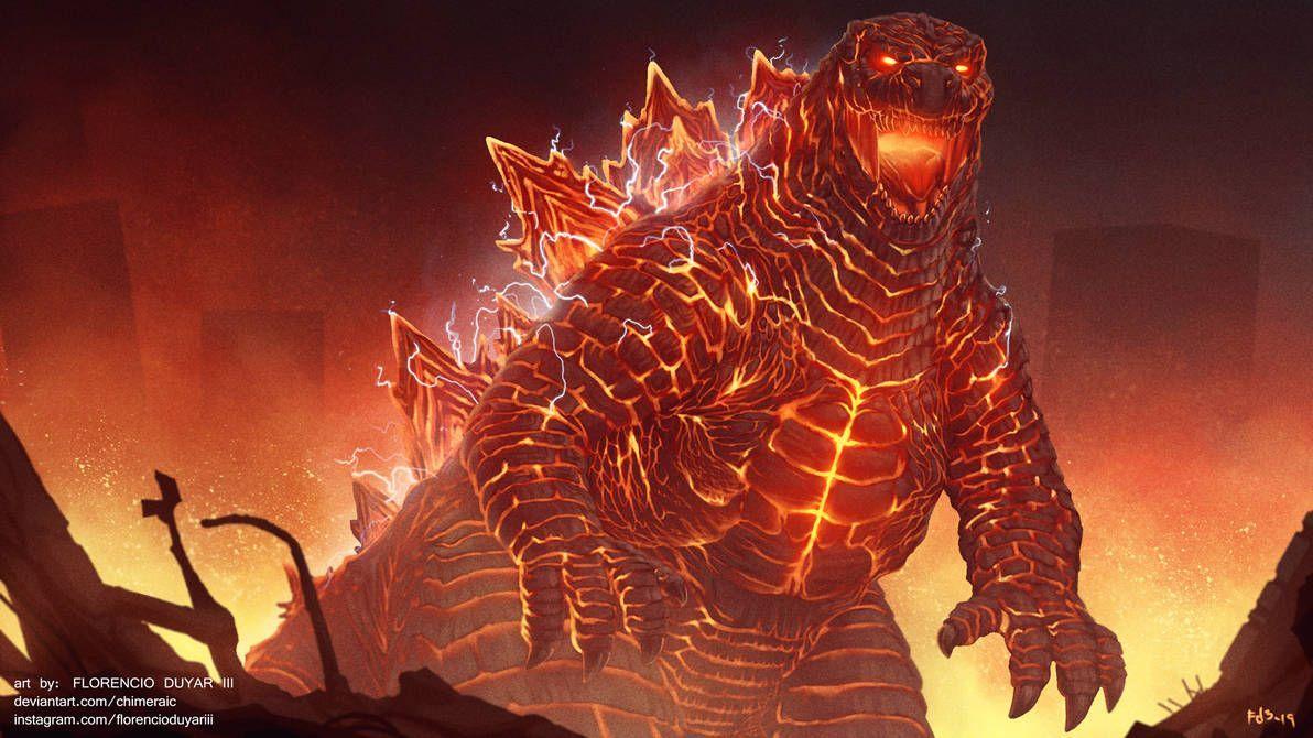 1192x670 Burning Godzilla HD Android Wallpaper