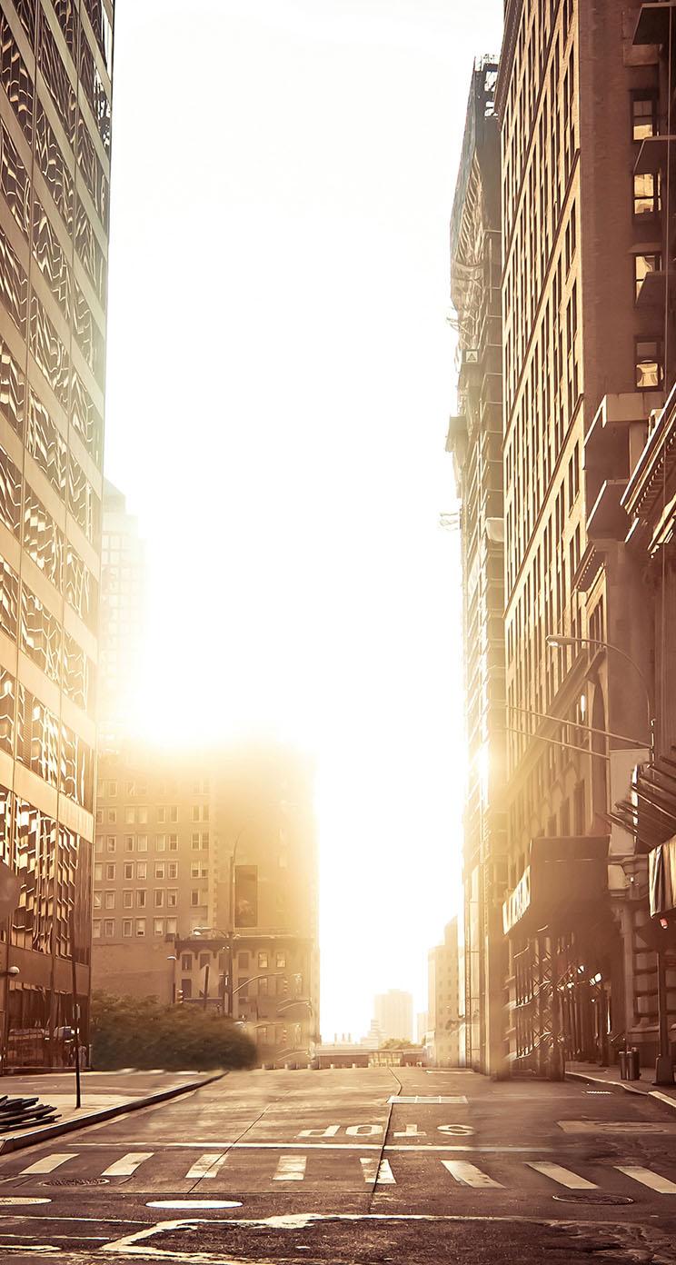 744x1392 The iPhone Wallpaper New York Empty Street