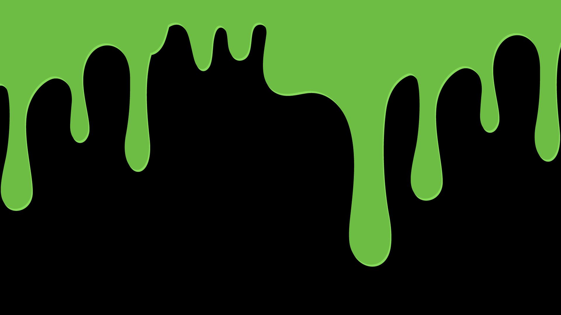 1920x1080 Green Slime Black Background