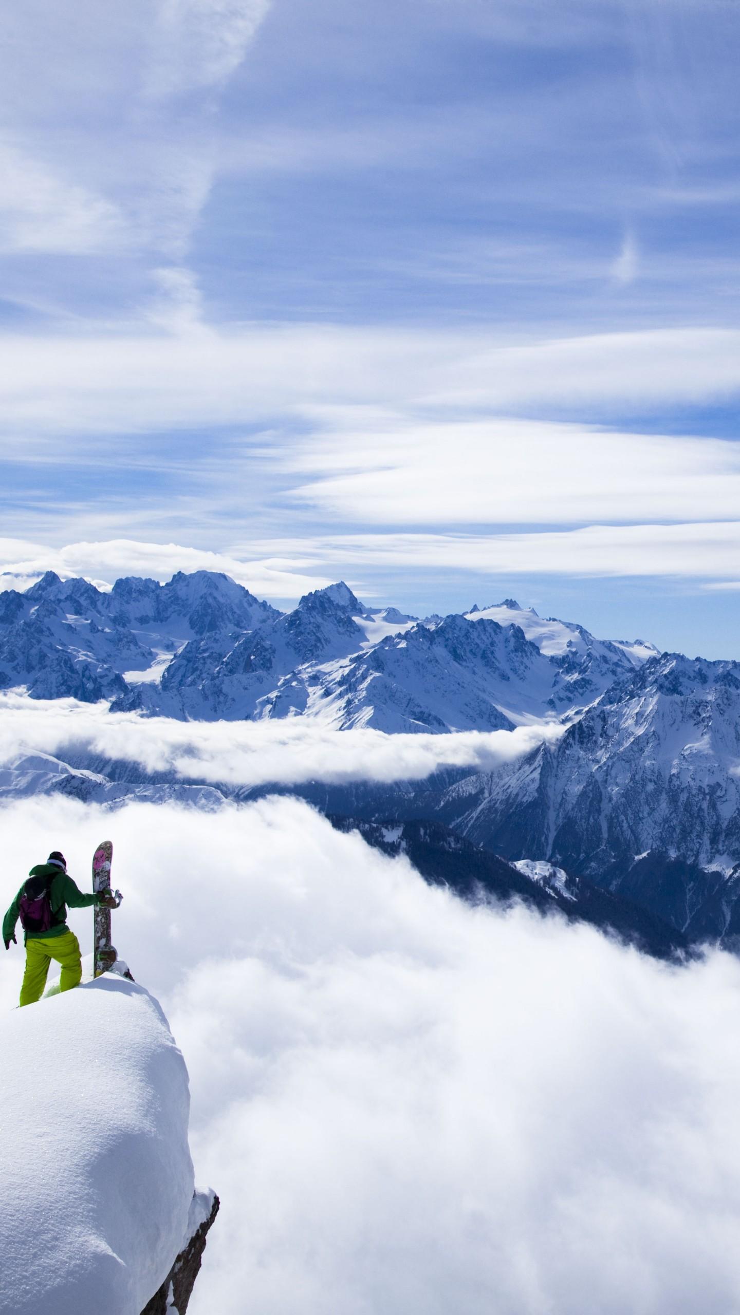1440x2560 Wallpaper Himalayas, 5k, 4k wallpaper, 8k, Kangchenjunga, snowboarding, mountains, travel, snow, Nature